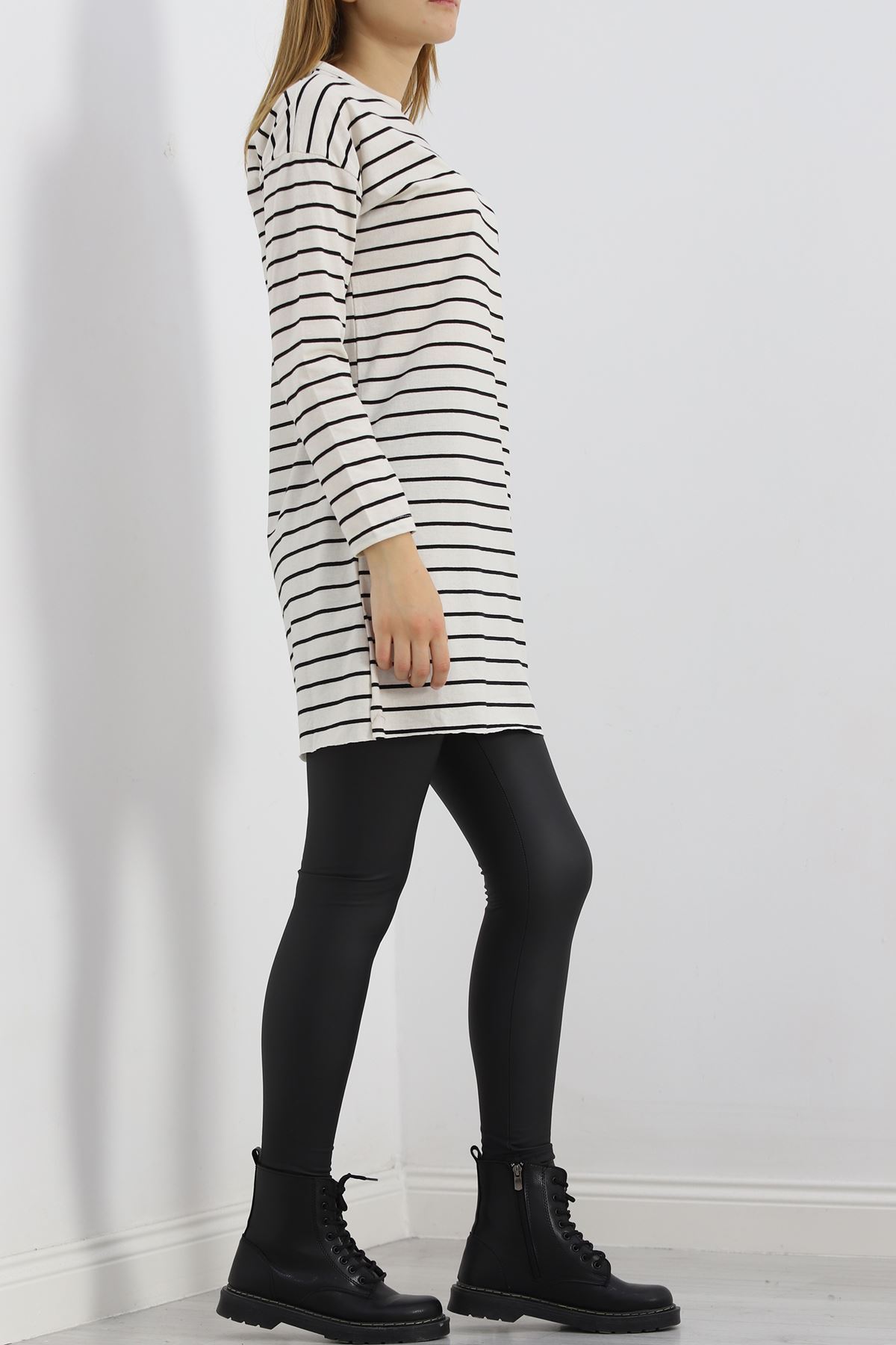 Çizgili Tunik Ekru - 11313.1567.