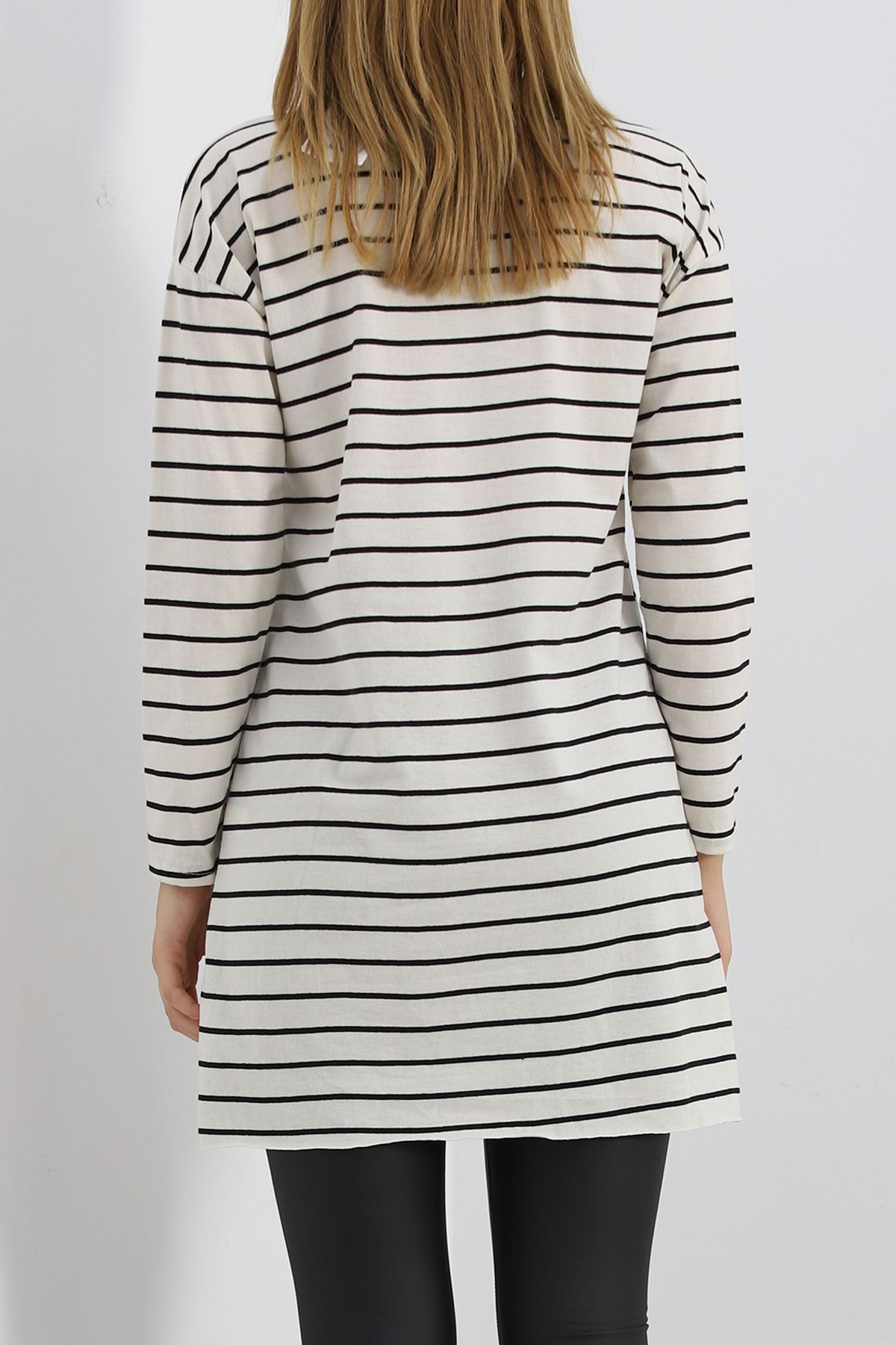 Çizgili Tunik Ekru - 11313.1567.