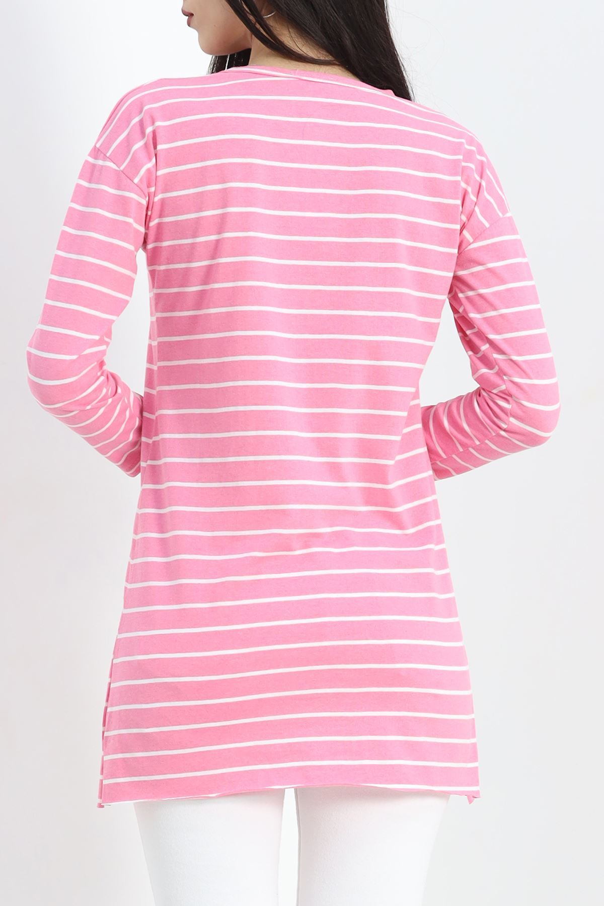 Çizgili Tunik Pembe - 11313.1567.