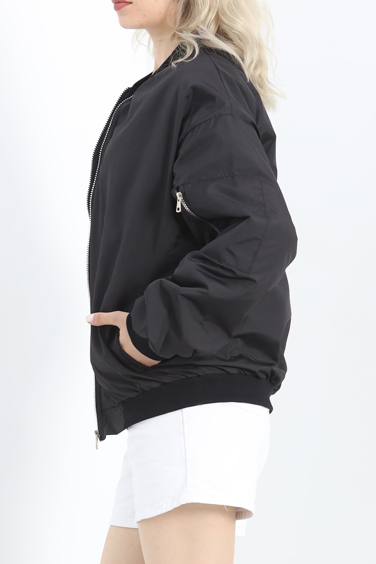 Unisex Bomber Ceket Siyah - 20362.1761.