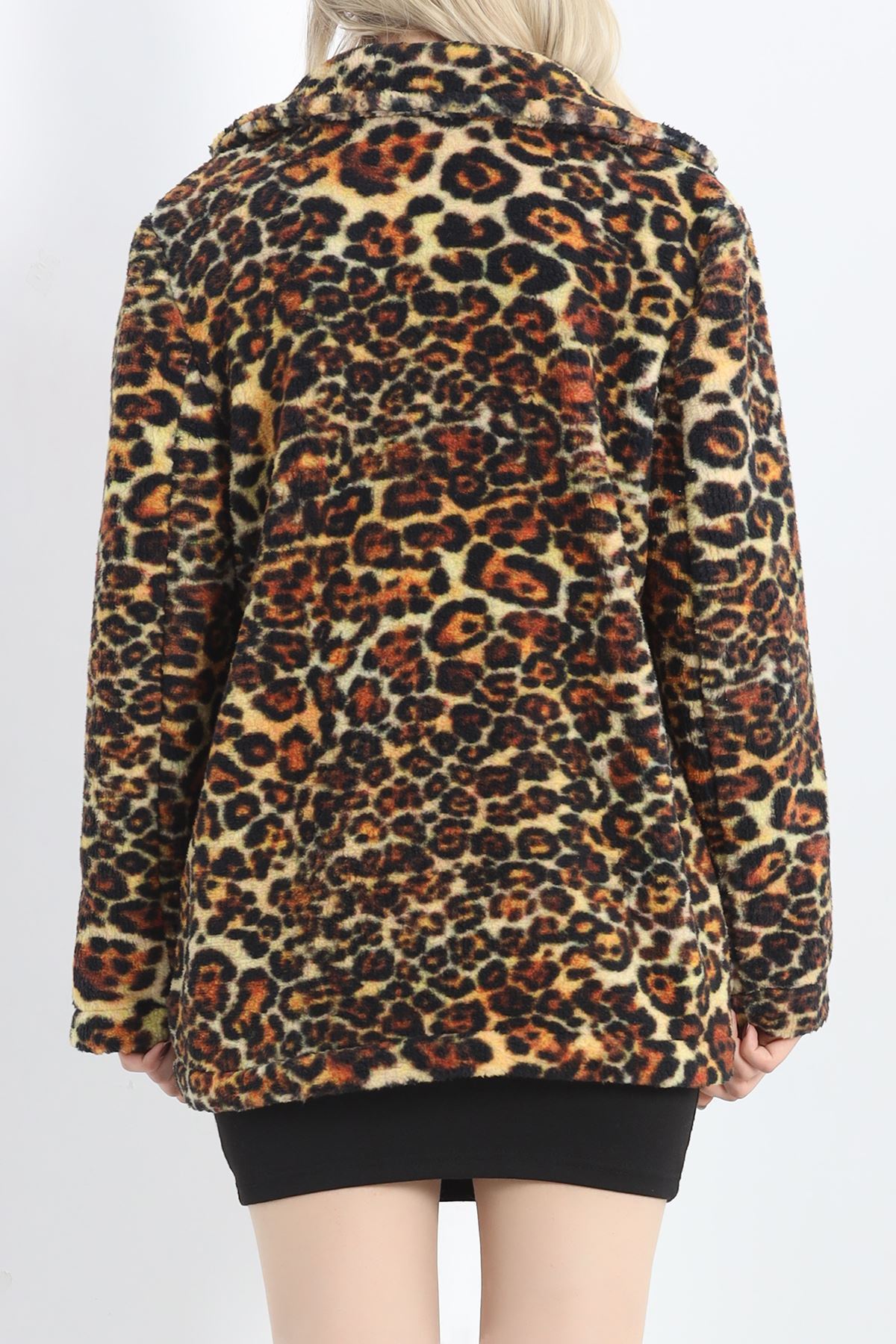 Astarlı Peluş Ceket Leopar - 12725.148.
