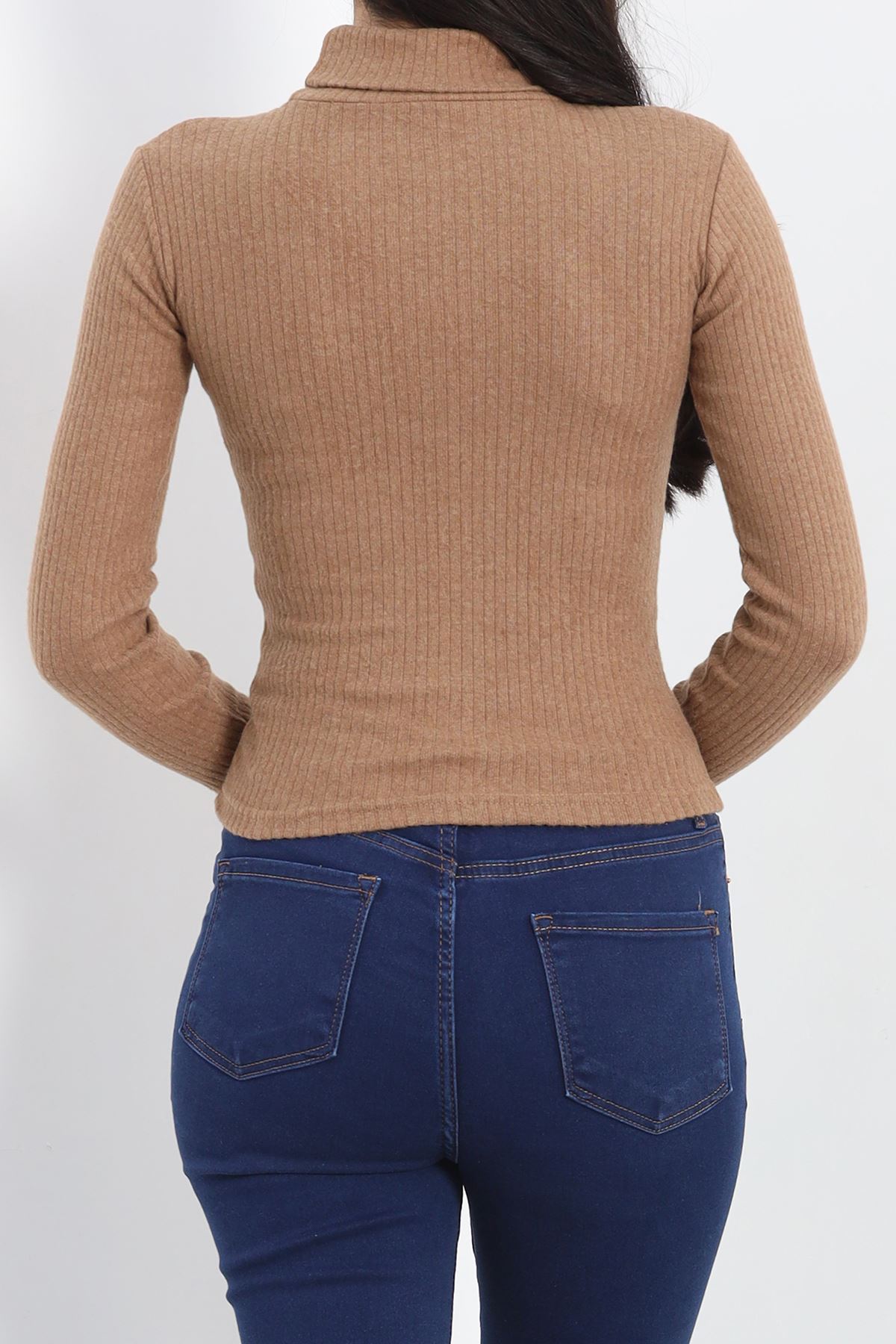 Balıkçı Yaka Body Caramel - 8338.1567.