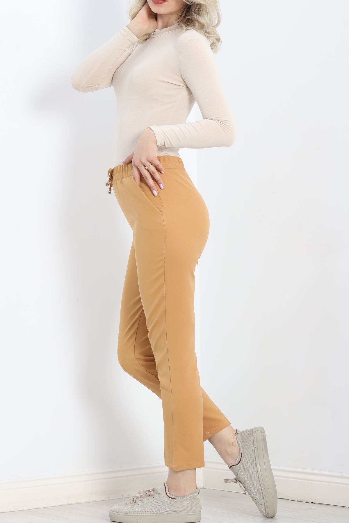 Dabıl Bağcıklı Pantolon Sütlükahve - 20138.1884.