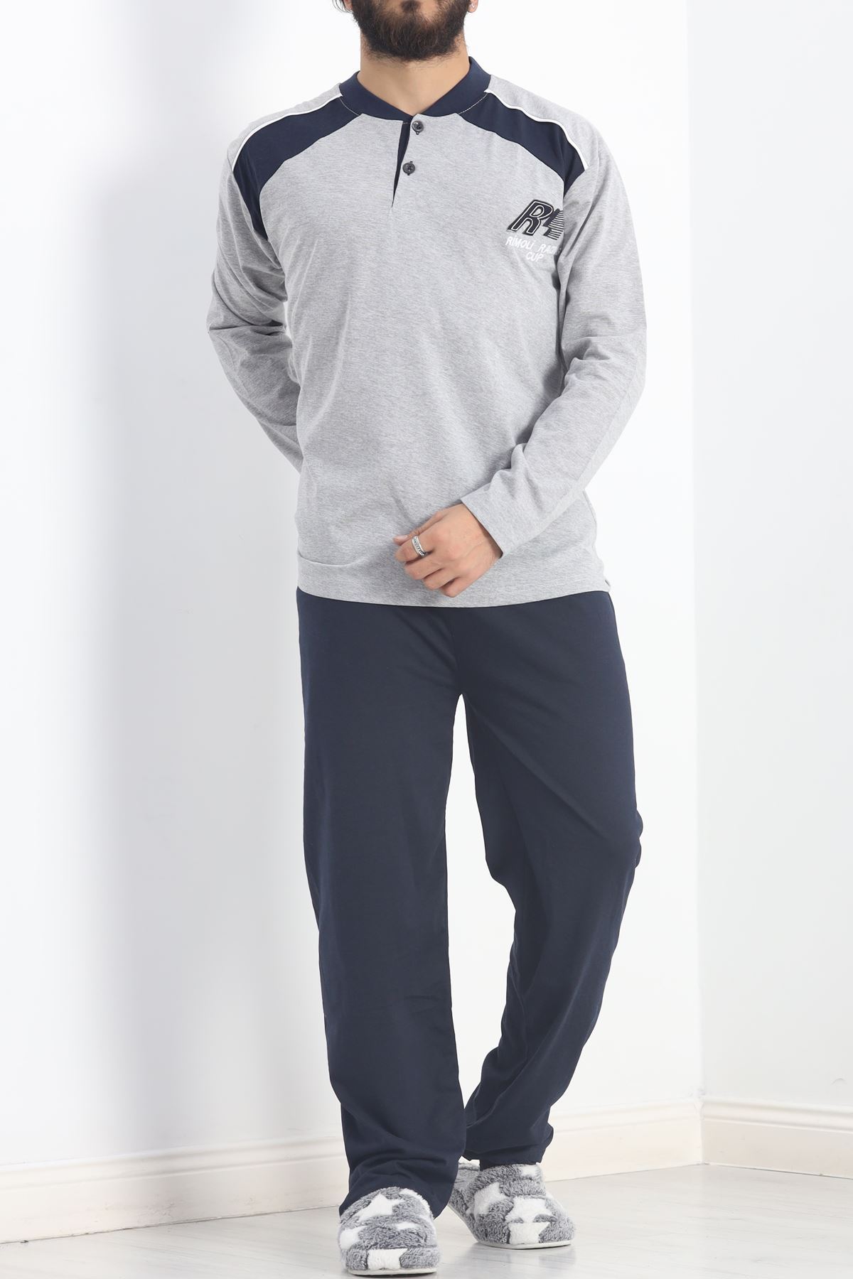 Erkek Pijama Takımı Gri - 20215.1838.