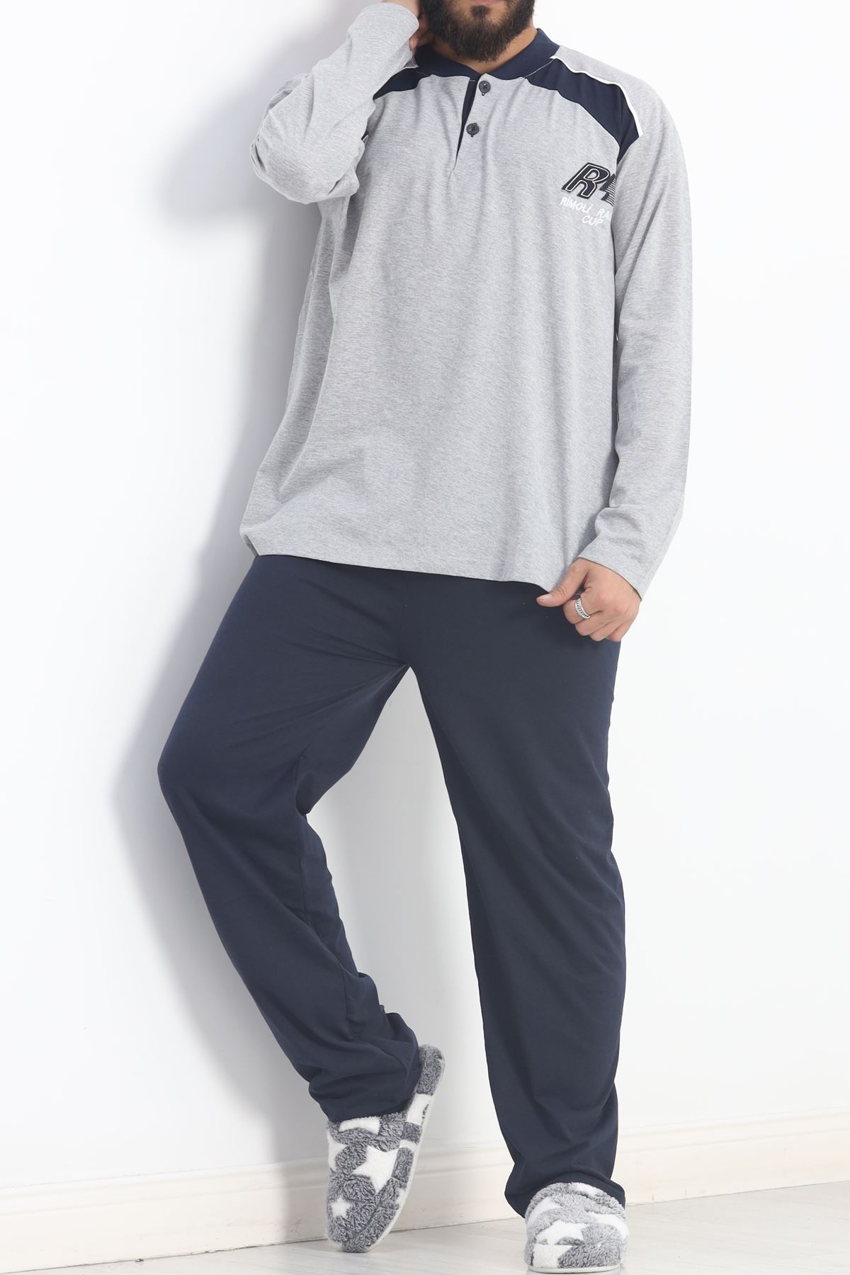 Erkek Pijama Takımı Gri - 20215.1838.