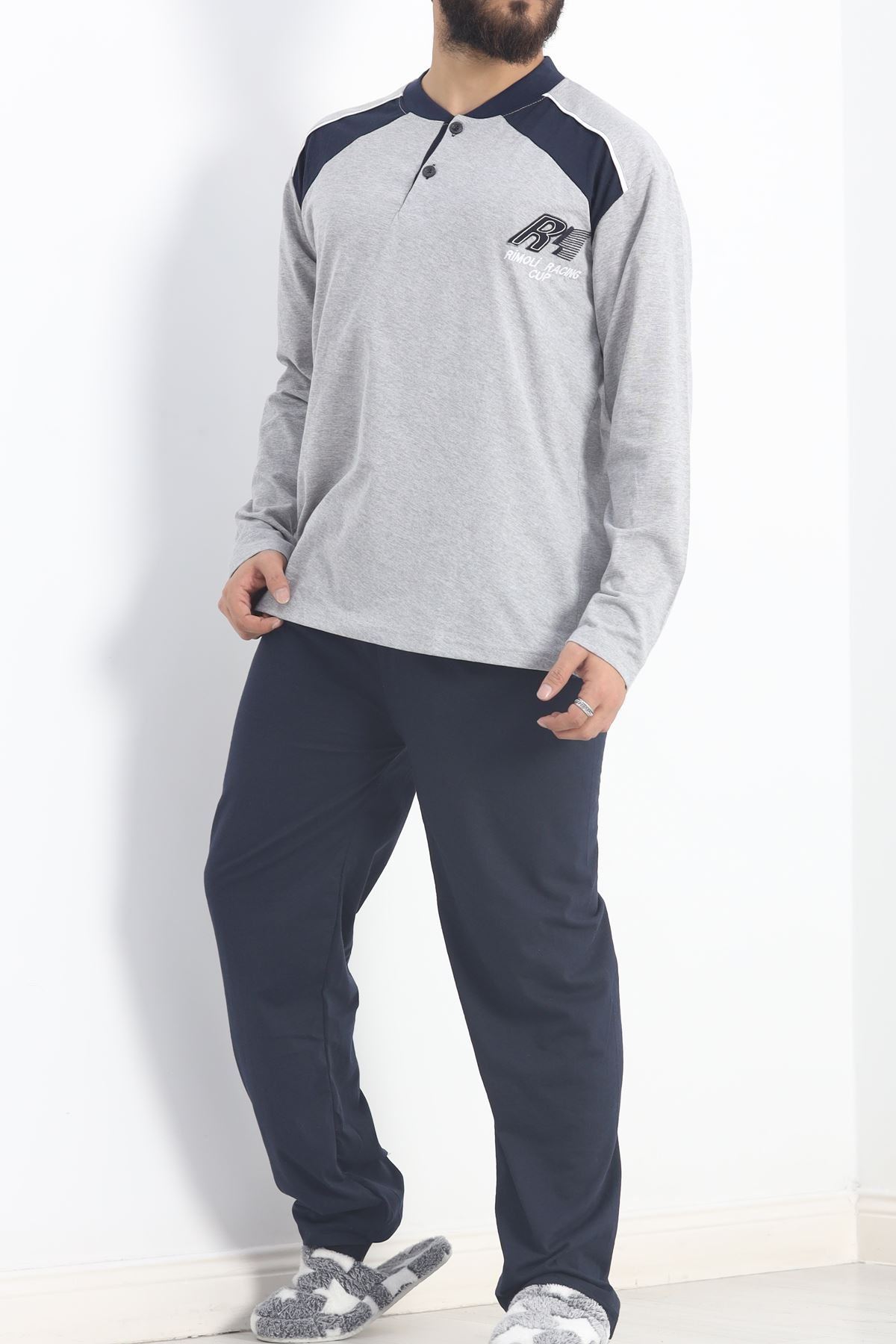 Erkek Pijama Takımı Gri - 20215.1838.