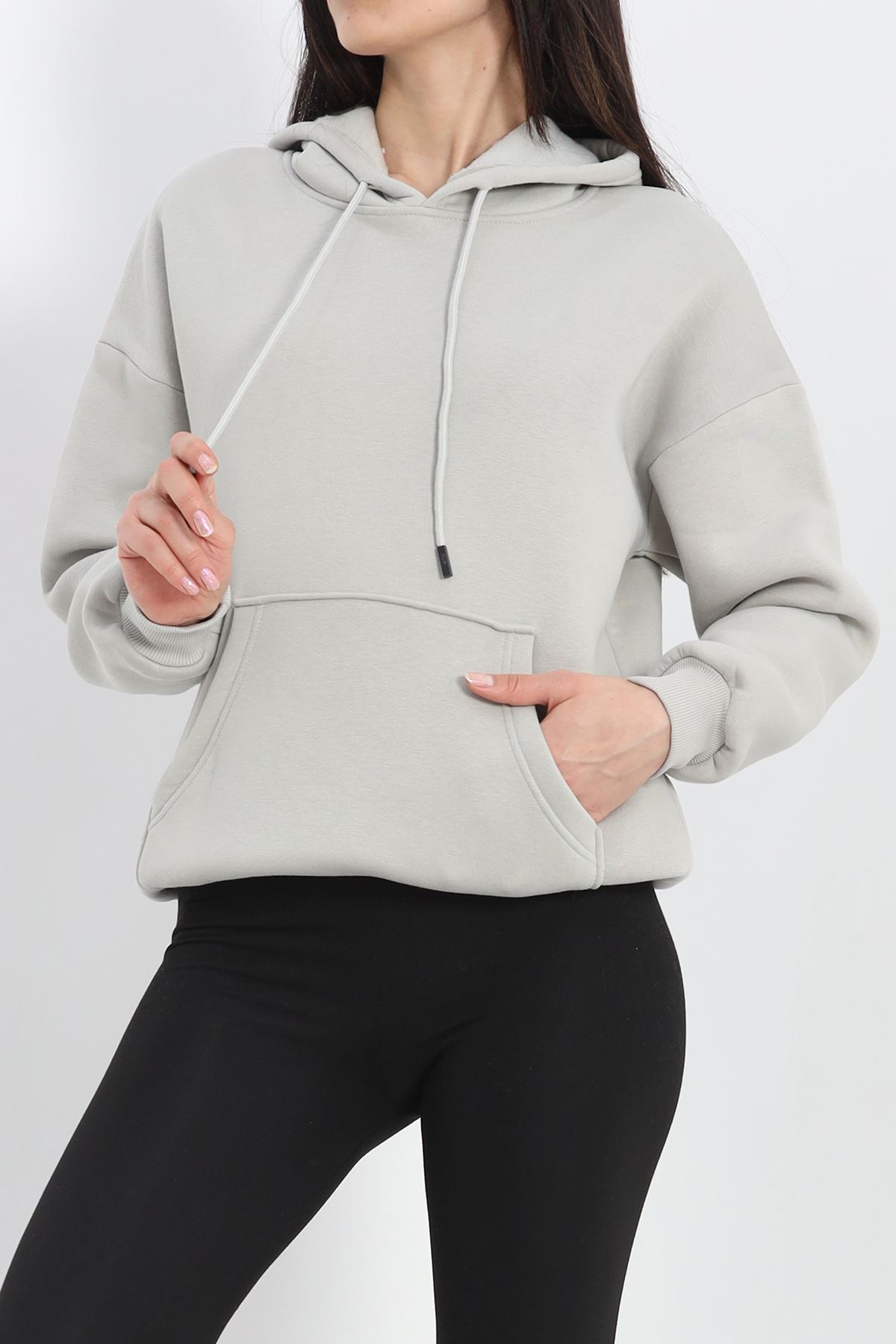 Kanguru Cepli Kapşonlu Sweat Açıkmint - 20960.1878.