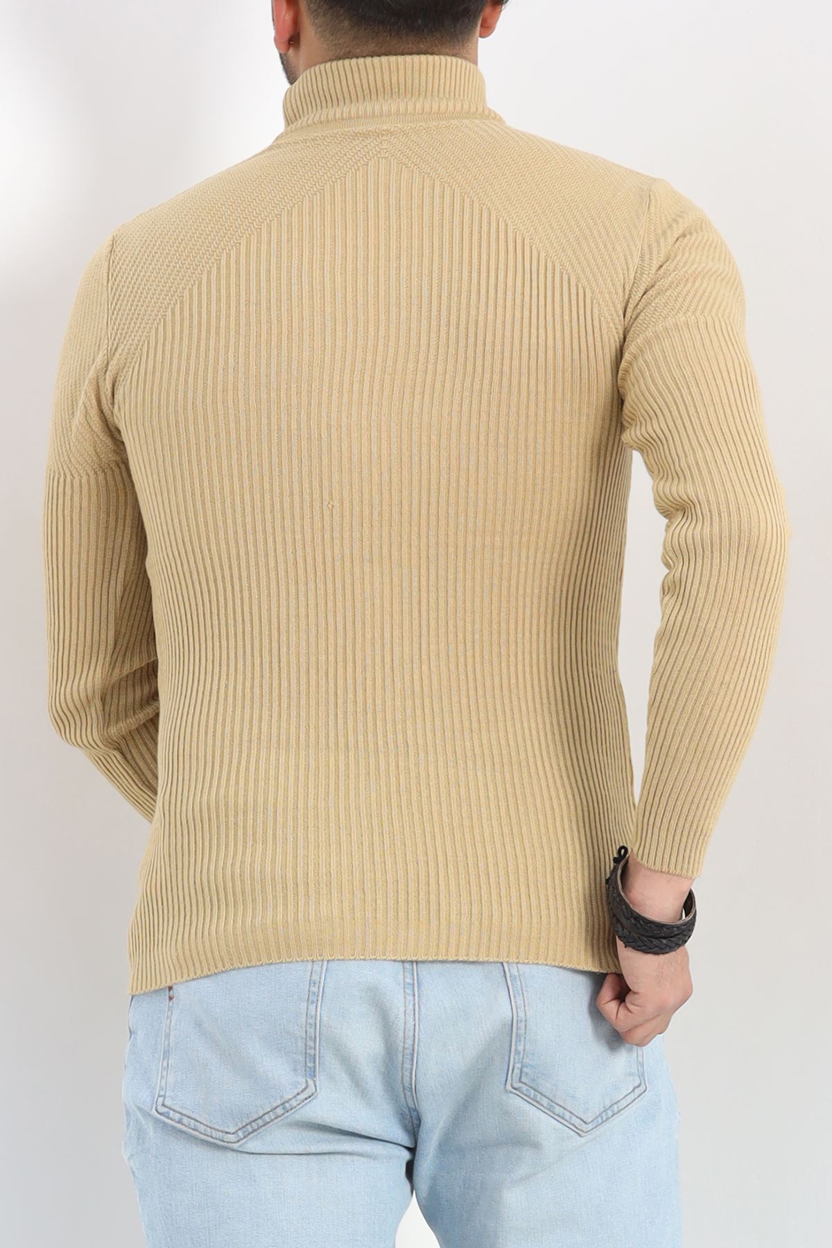 Yarım Balıkçı Erkek Triko Body Camel - 20371.1874.