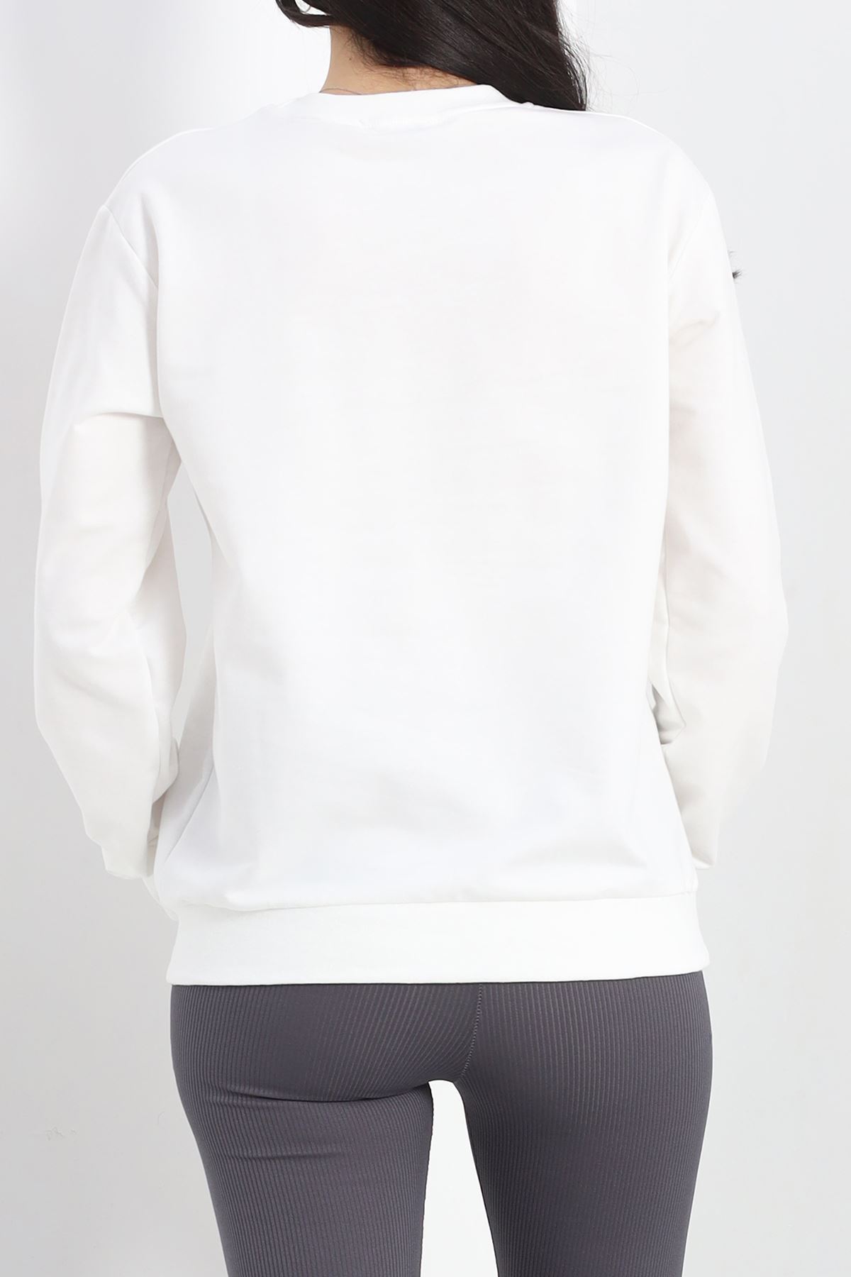 İki İplik Sweat Ekru - 20085.1865.