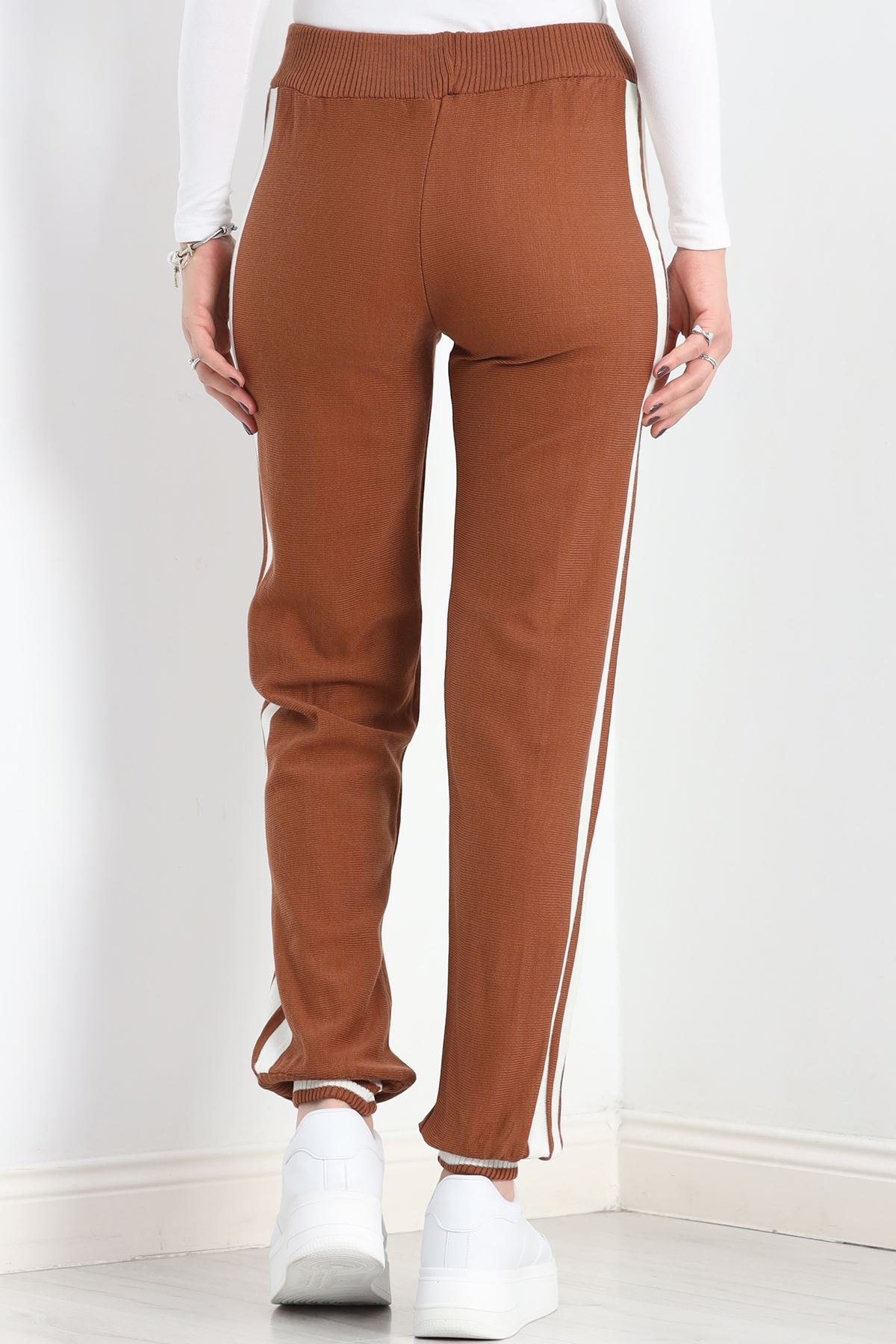 Yanı Şeritli Triko Pantolon Kiremit1 - 20886.1830.