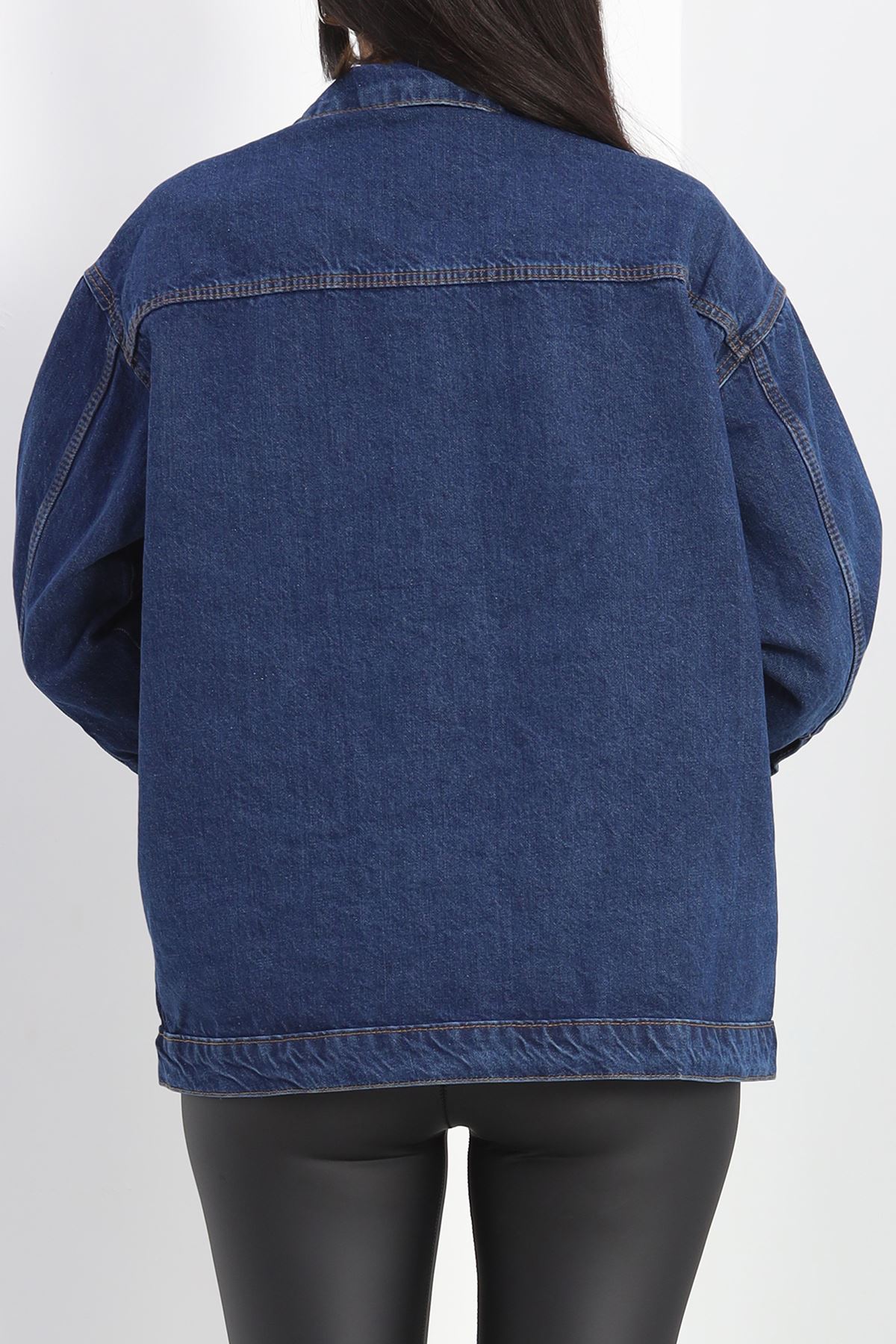 Oversize Kot Ceket Mavi1 - 10002.1778.