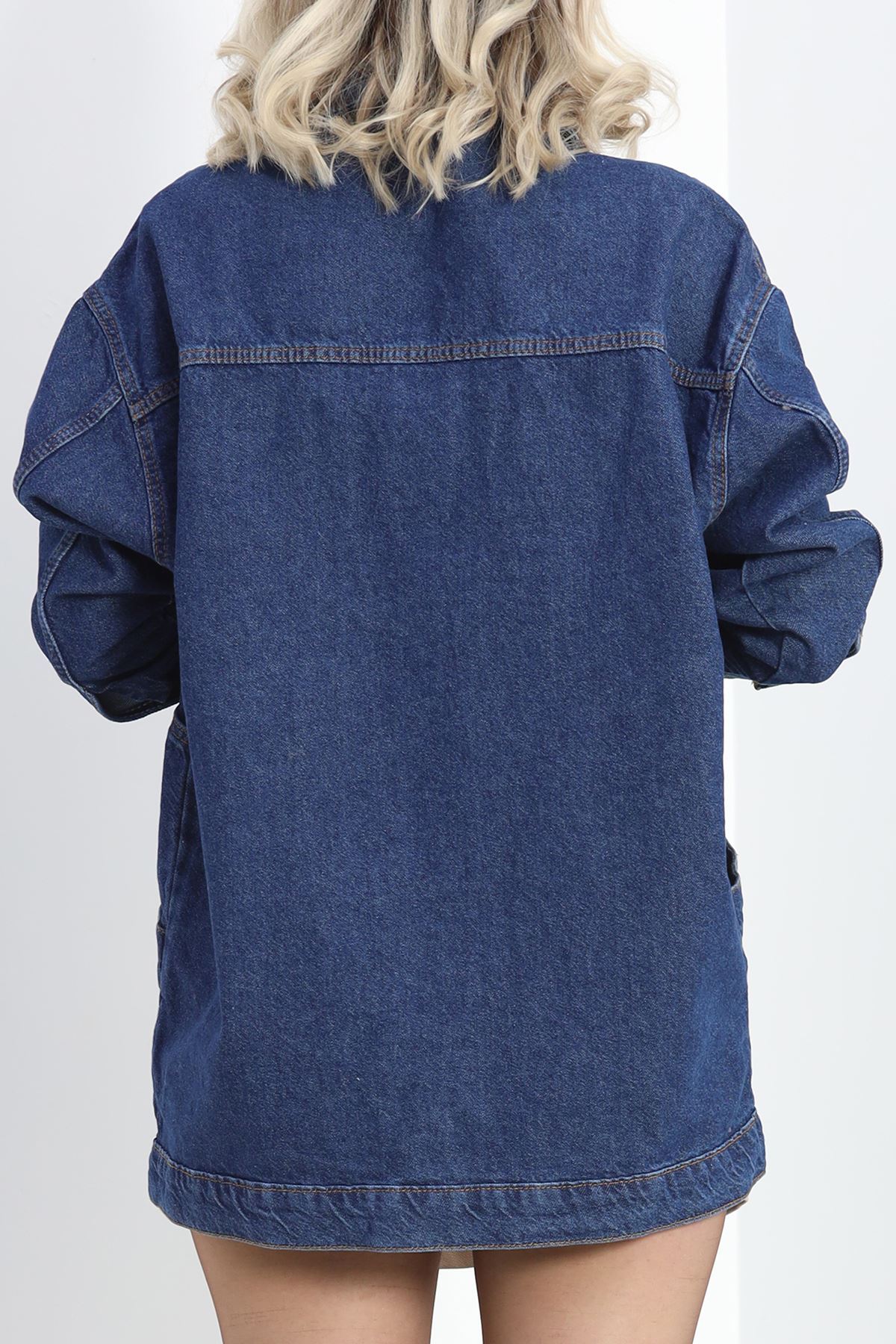 Oversize Kot Ceket Mavi2 - 10002.1778.