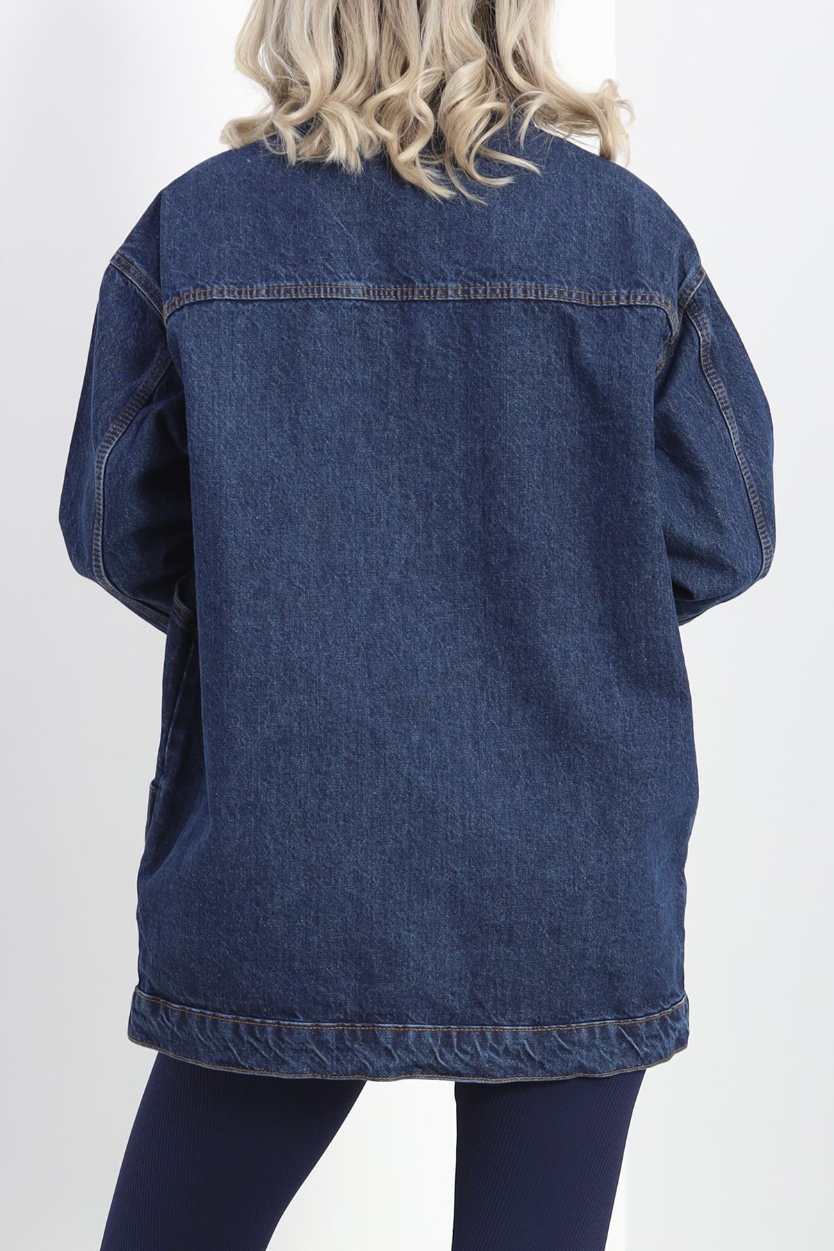 Oversize Kot Ceket Mavi6 - 10002.1778.