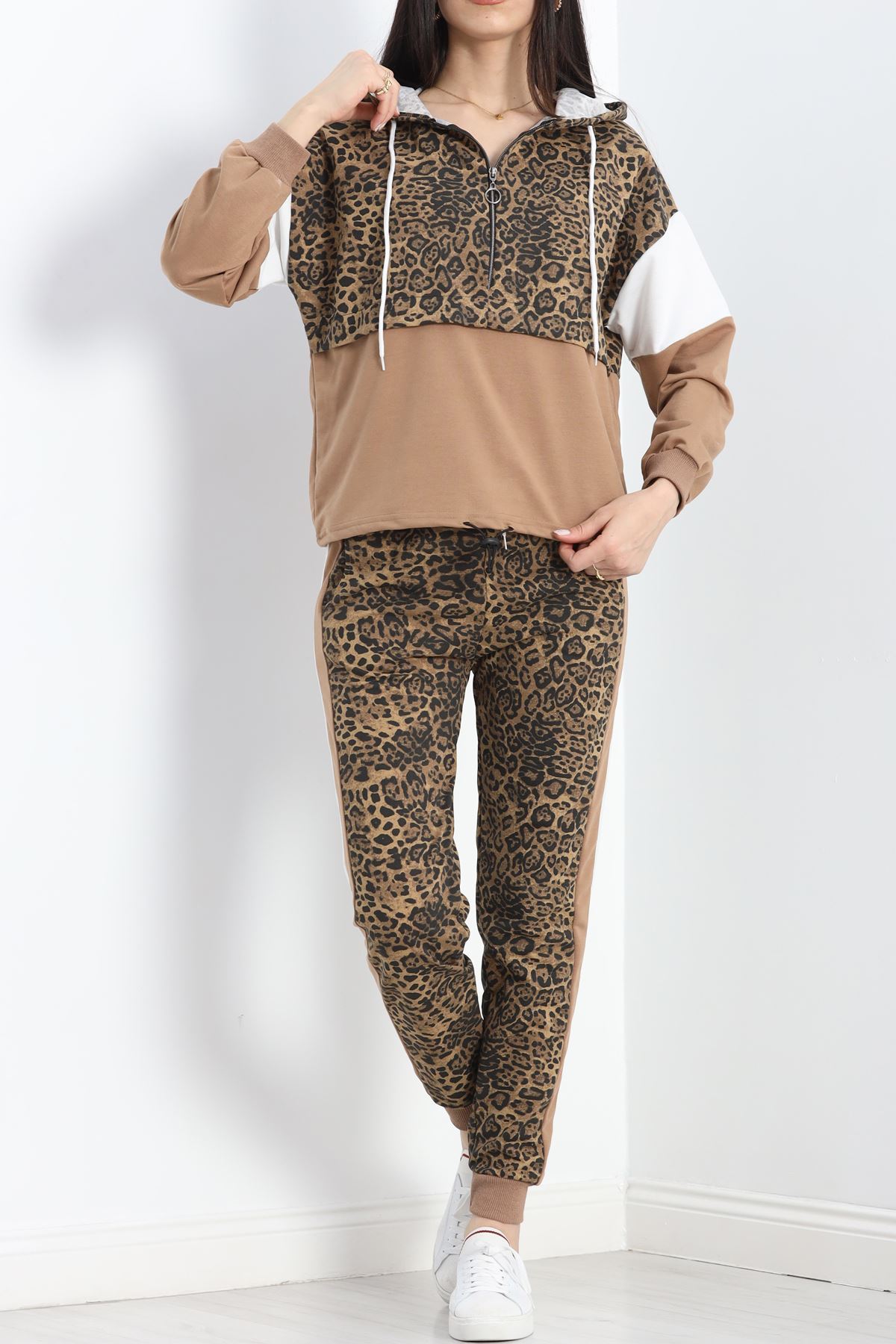 Parçalı Eşofman Takımı Leoparkahve - 8122.1005.