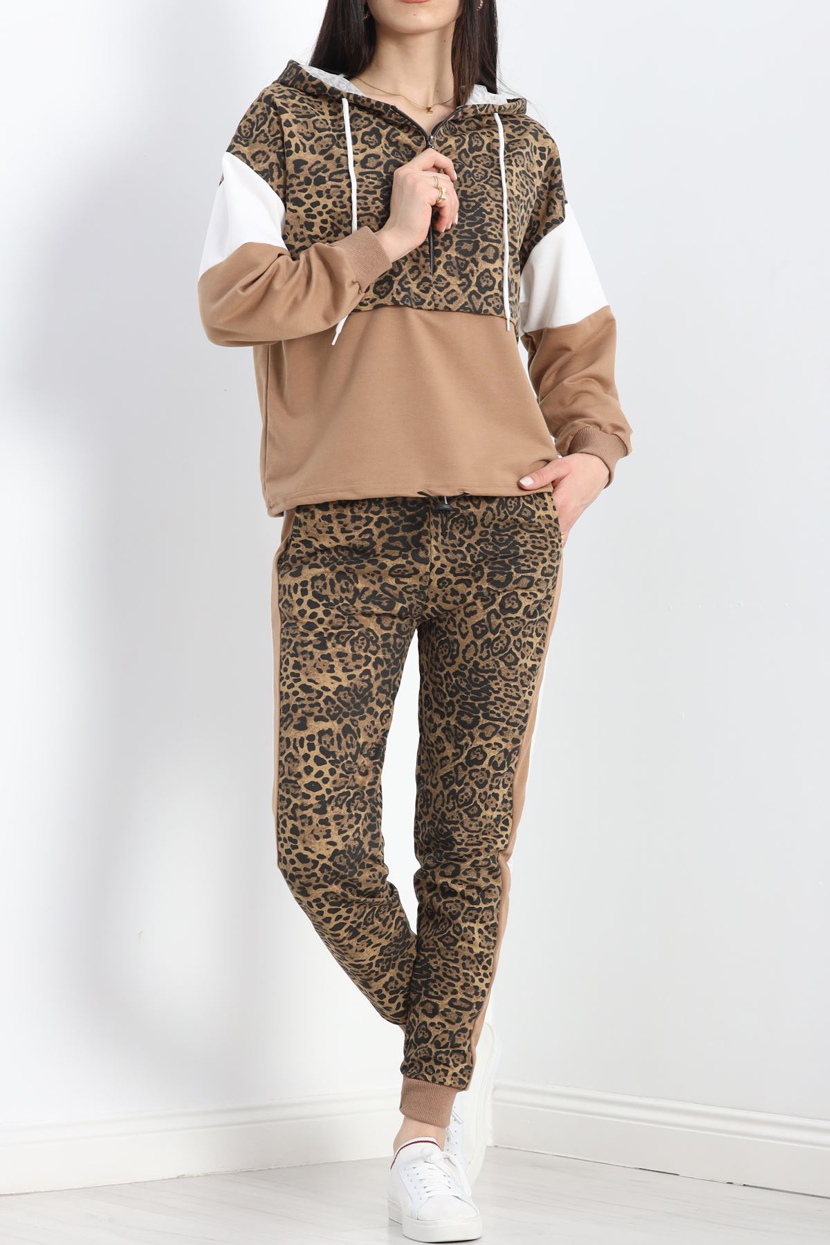 Parçalı Eşofman Takımı Leoparkahve - 8122.1005.