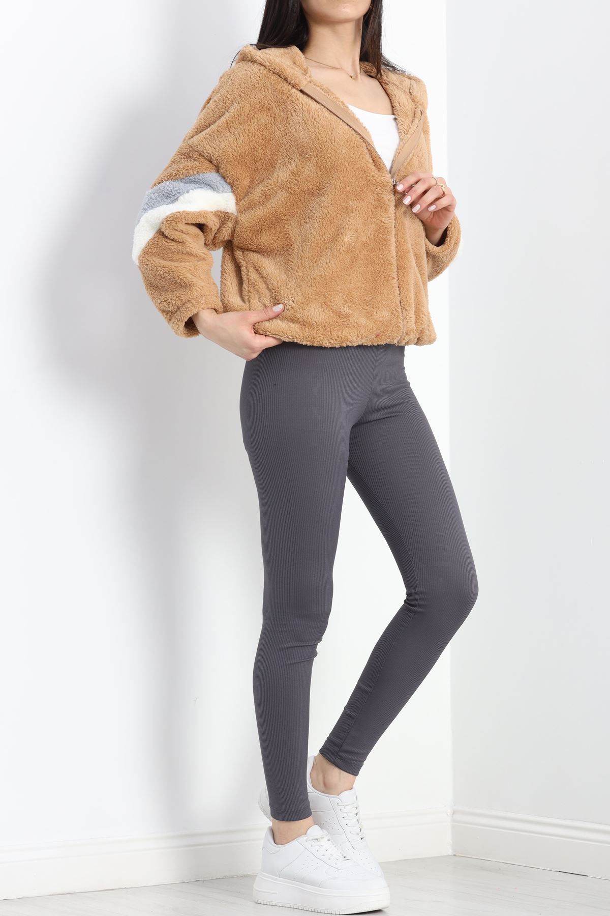 Peluş Ceket Sütlükahve - 12348.701.