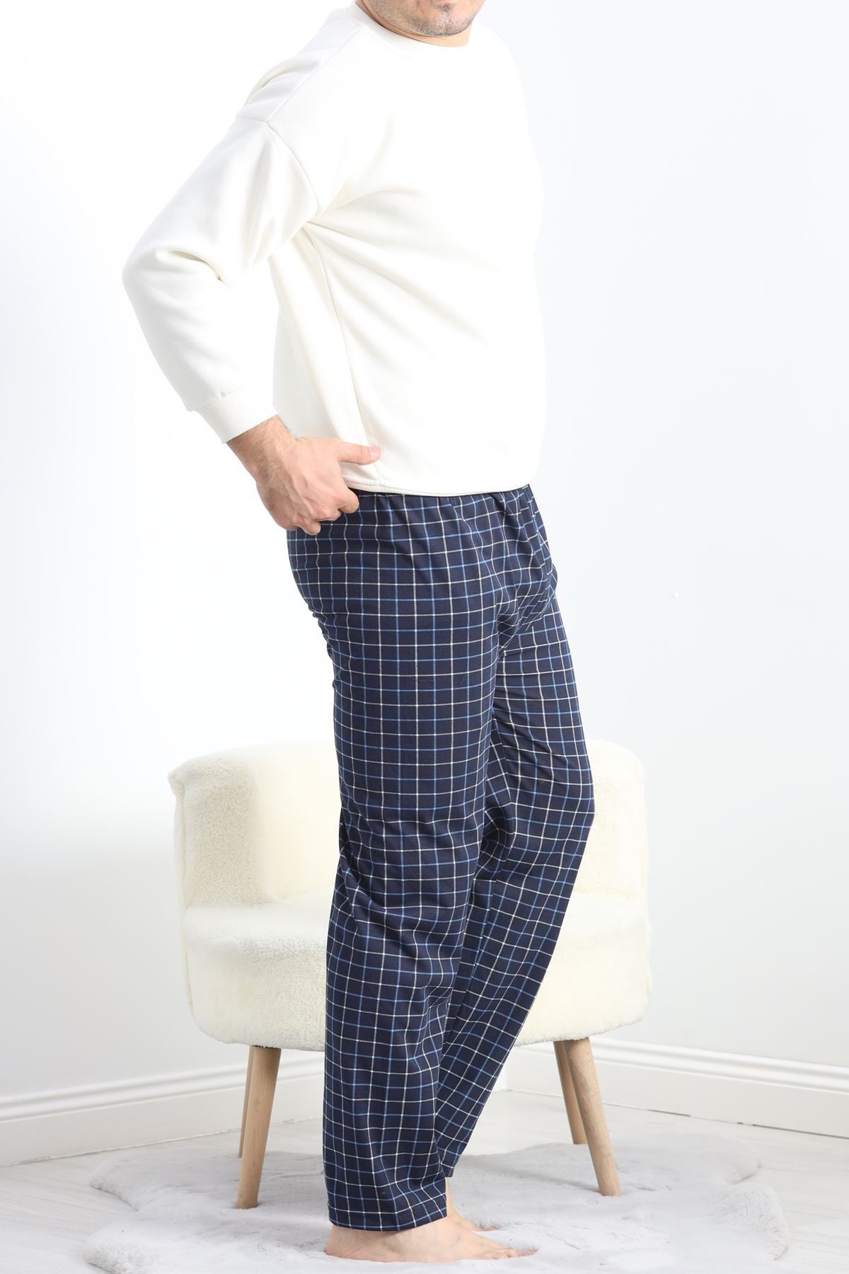 Erkek Pijama Altı Lacivertkareli - 18529.1838.