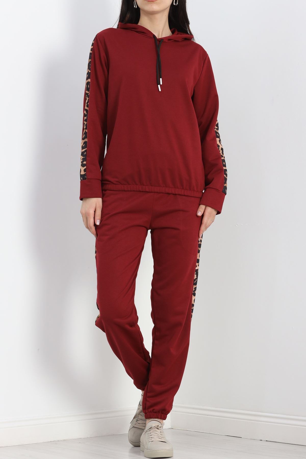 Leopar Garnili Takım Bordo - 20112.1857.