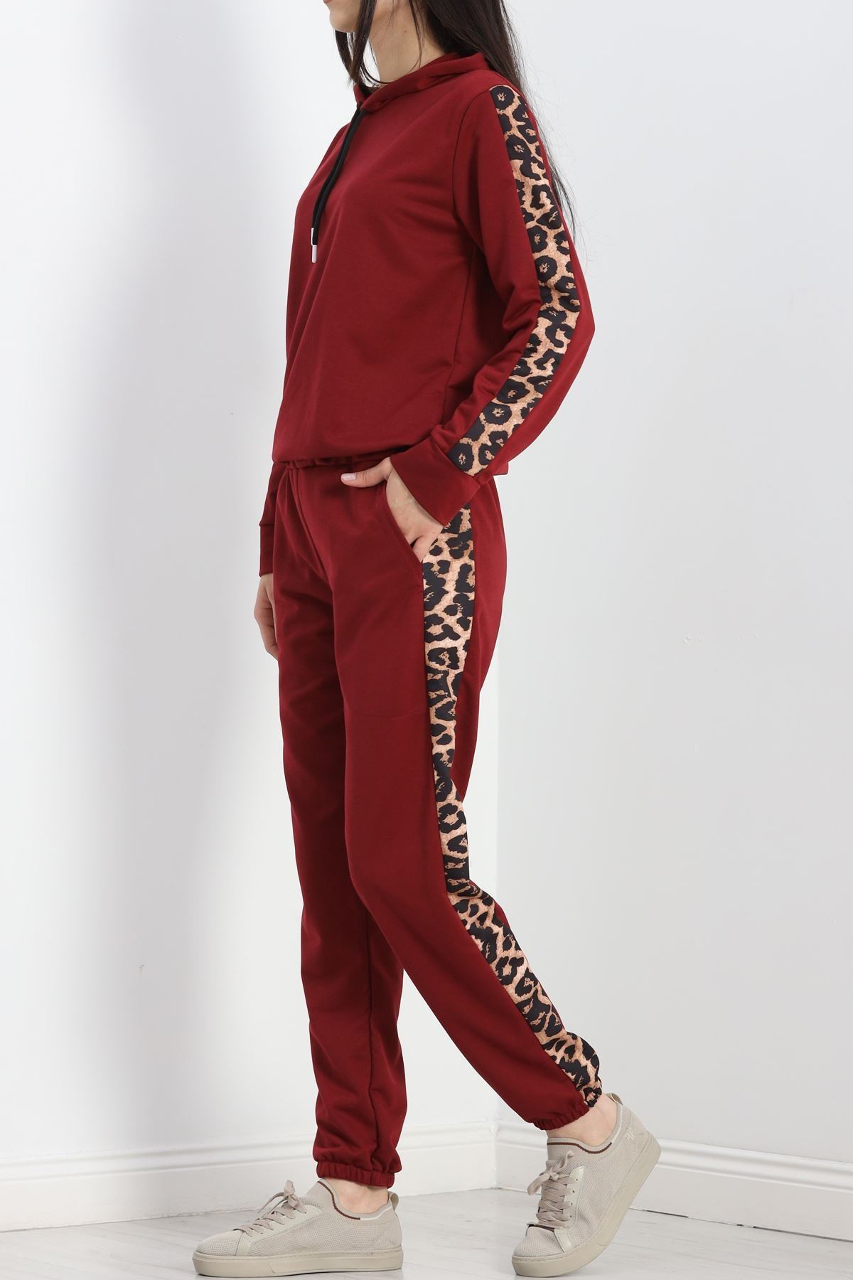 Leopar Garnili Takım Bordo - 20112.1857.