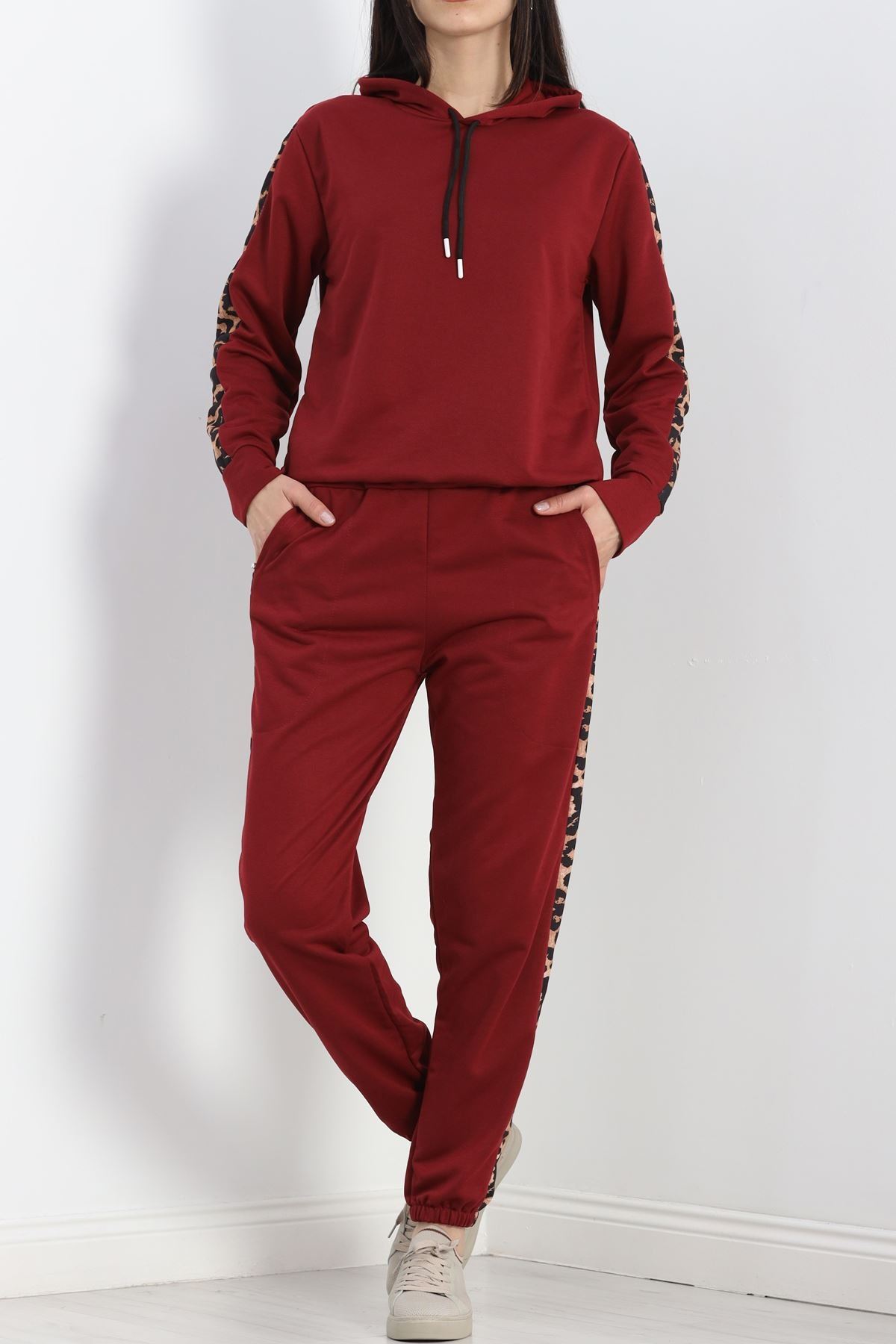 Leopar Garnili Takım Bordo - 20112.1857.
