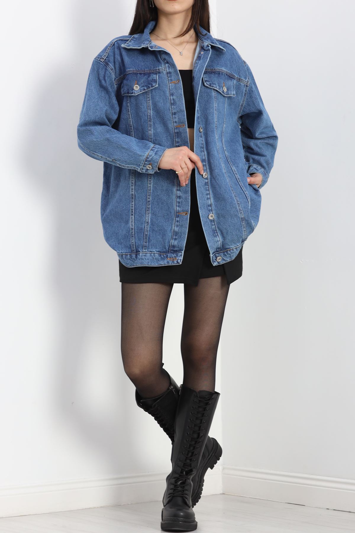 Denim Kot Ceket Mavi - 20817.1778.