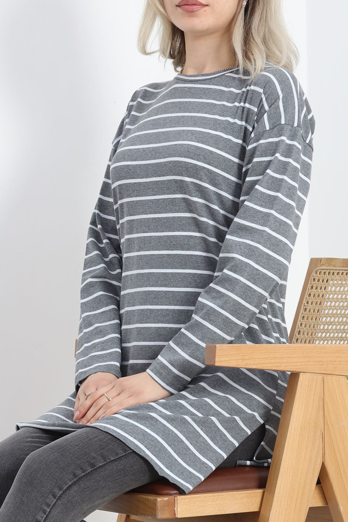 Çizgili Tunik Fümebeyaz - 11313.1567.