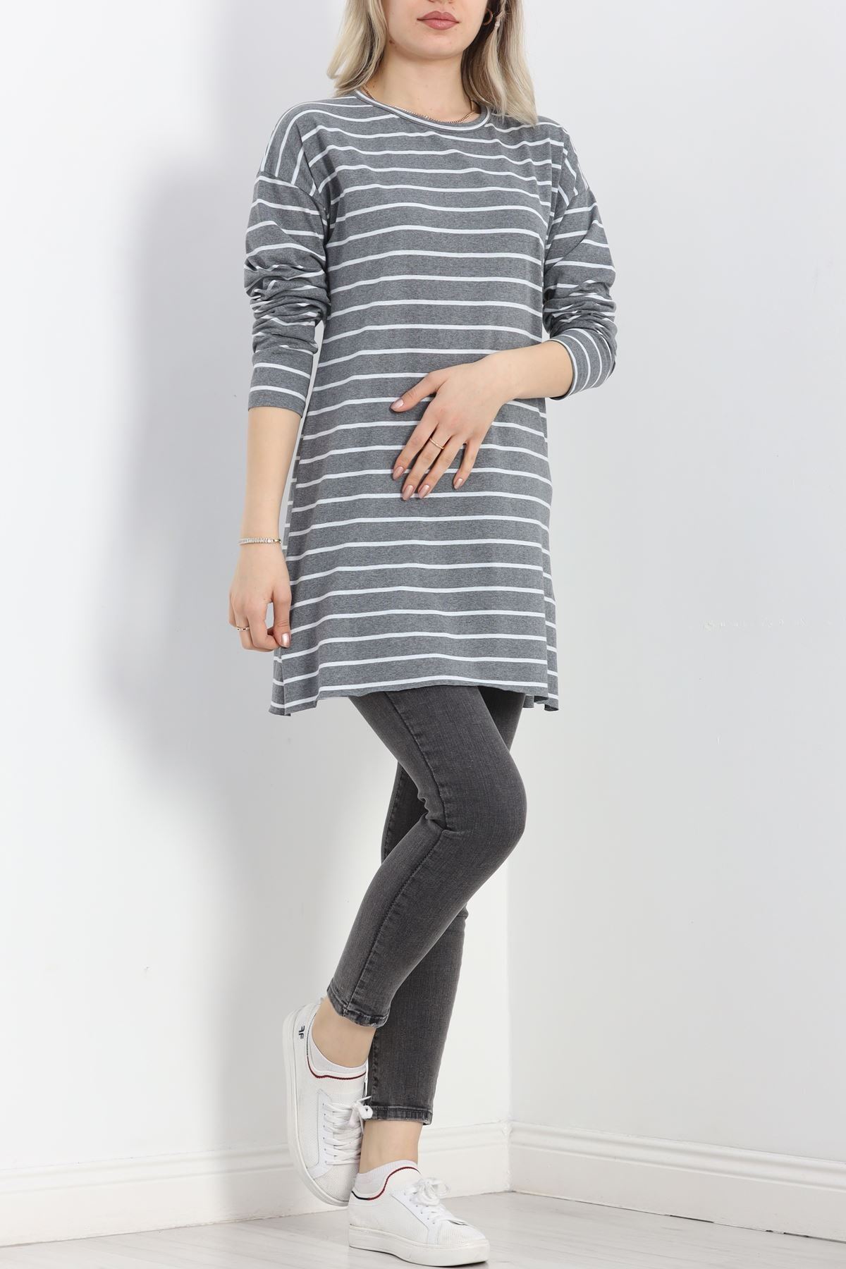 Çizgili Tunik Fümebeyaz - 11313.1567.