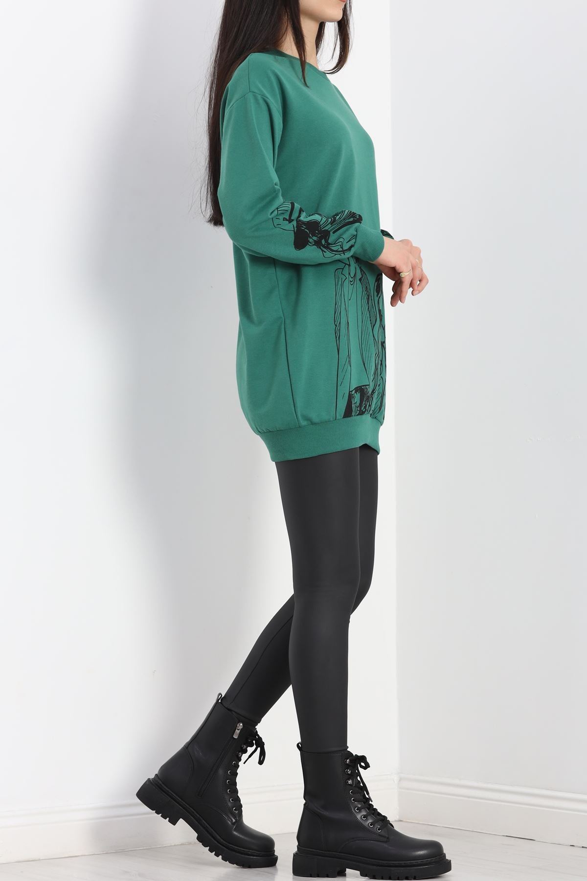 Baskılı İki İplik Tunik Sweat Nefti - 40044.555.