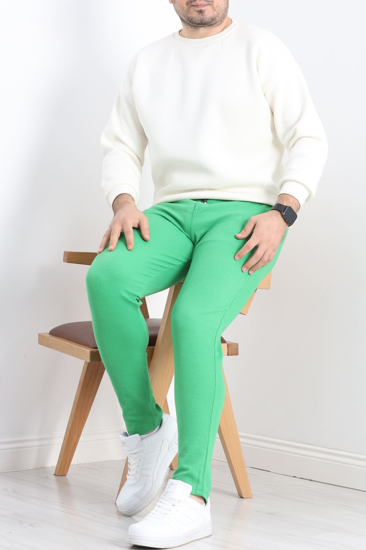 Örme Kumaş Pantolon Açıkyeşil - 30008.1874.