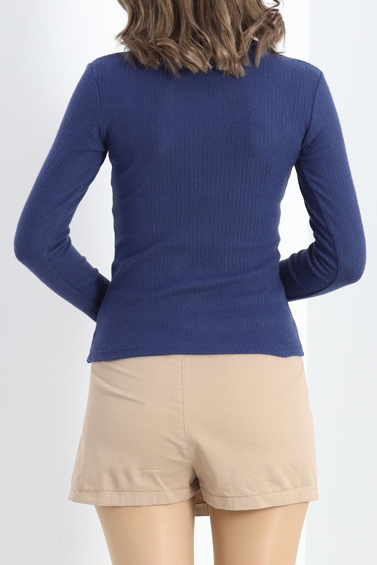 Raporlu Bisiklet Yaka Body Lacivert - 50042.1567.