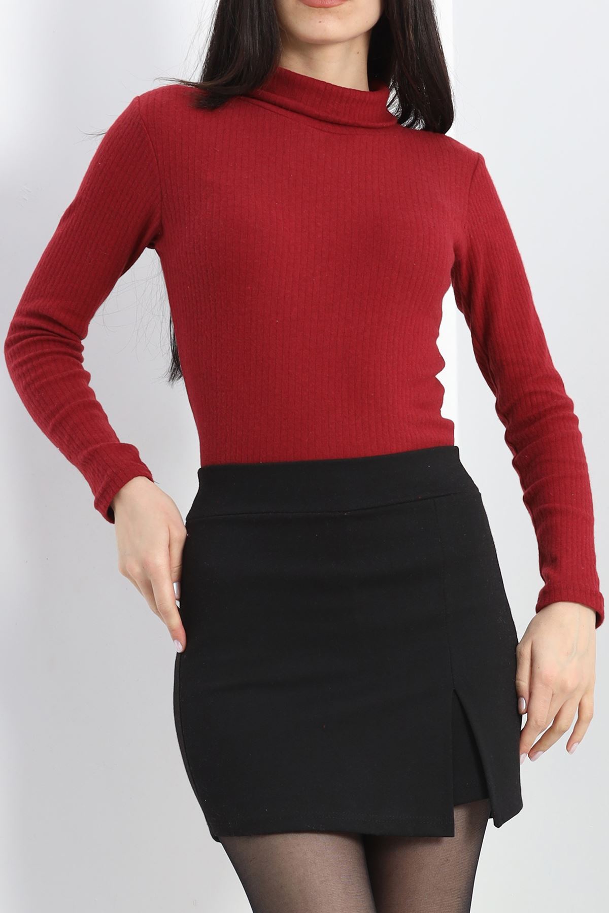 Raporlu Tam Yaka Body Bordo - 40072.1567.