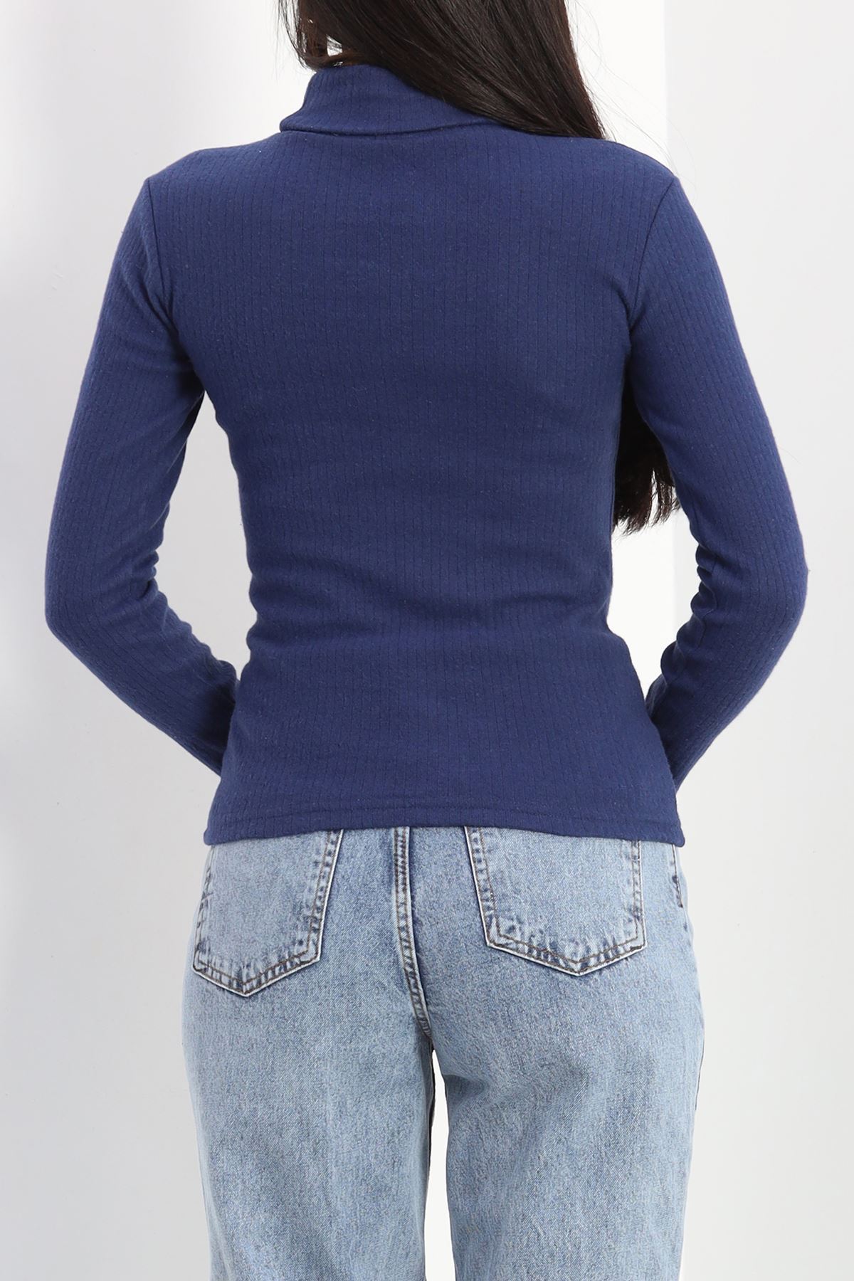 Raporlu Tam Yaka Body Lacivert - 40072.1567.