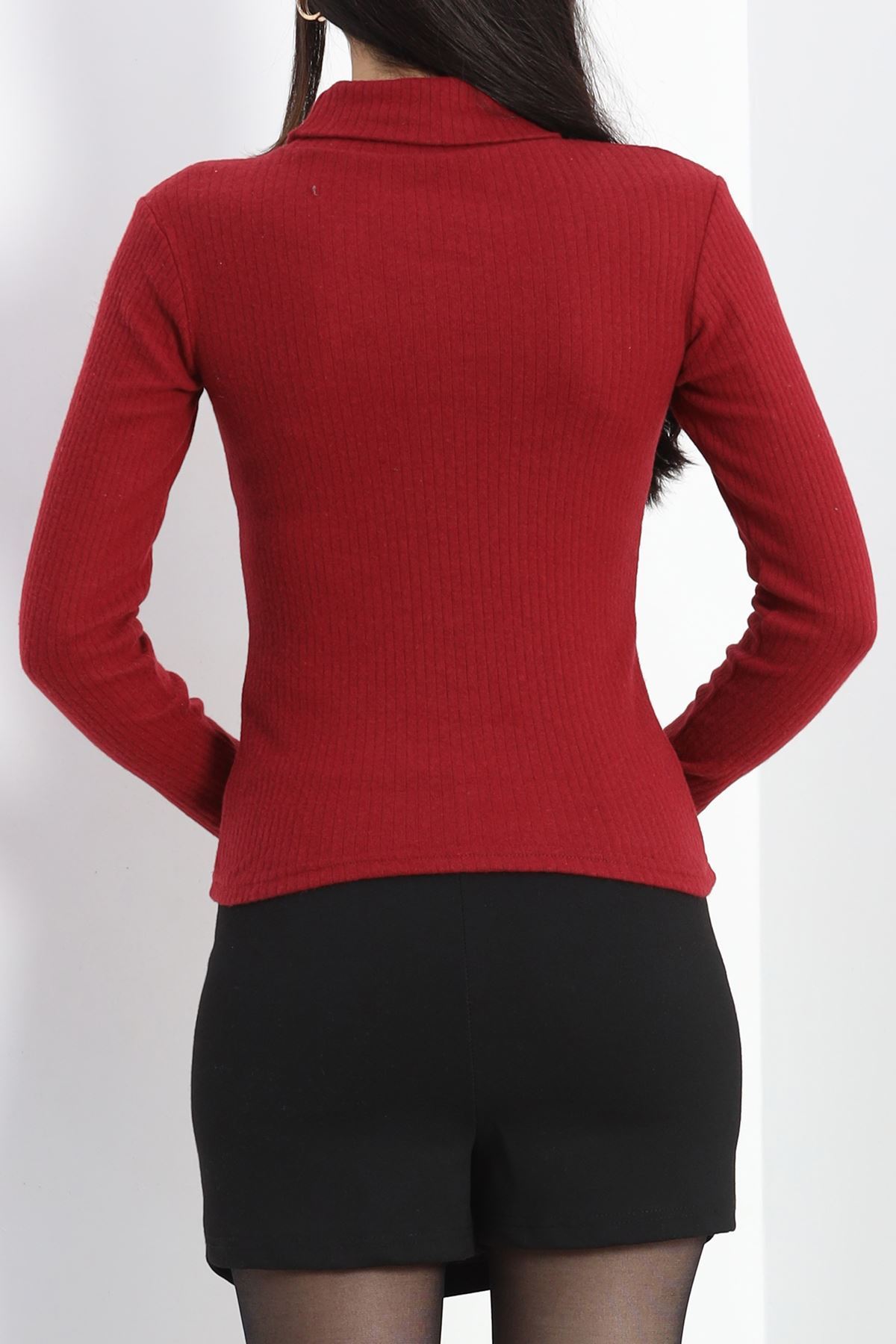 Raporlu Tam Yaka Body Bordo - 40072.1567.