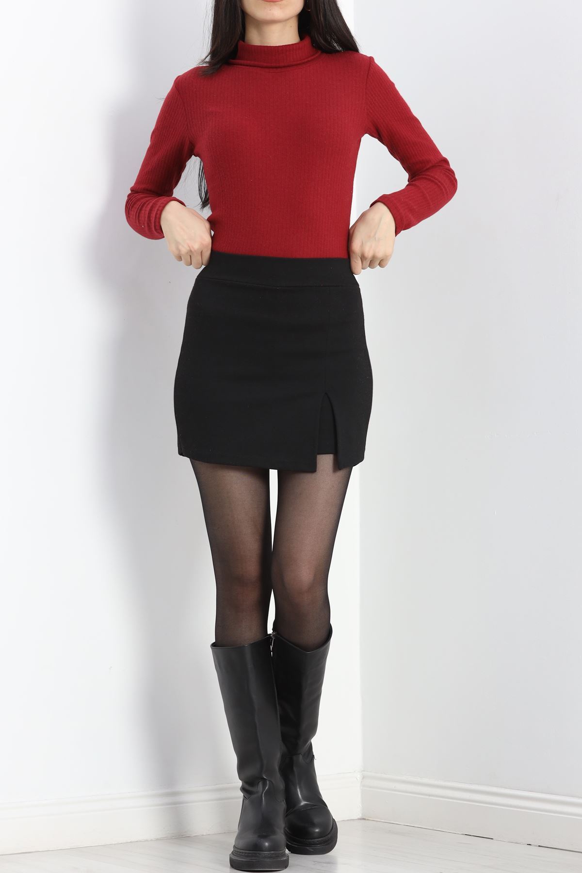 Raporlu Tam Yaka Body Bordo - 40072.1567.