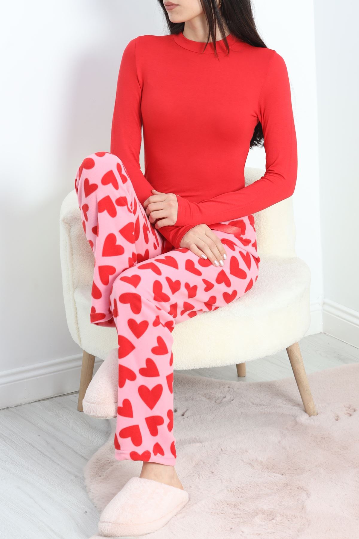 Polar Kumaş Pijama Altı Pembe - 20789.1287.