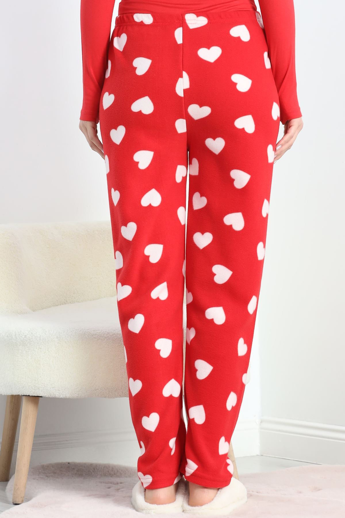 Polar Kumaş Pijama Altı Beyazkalpli - 20789.1287.