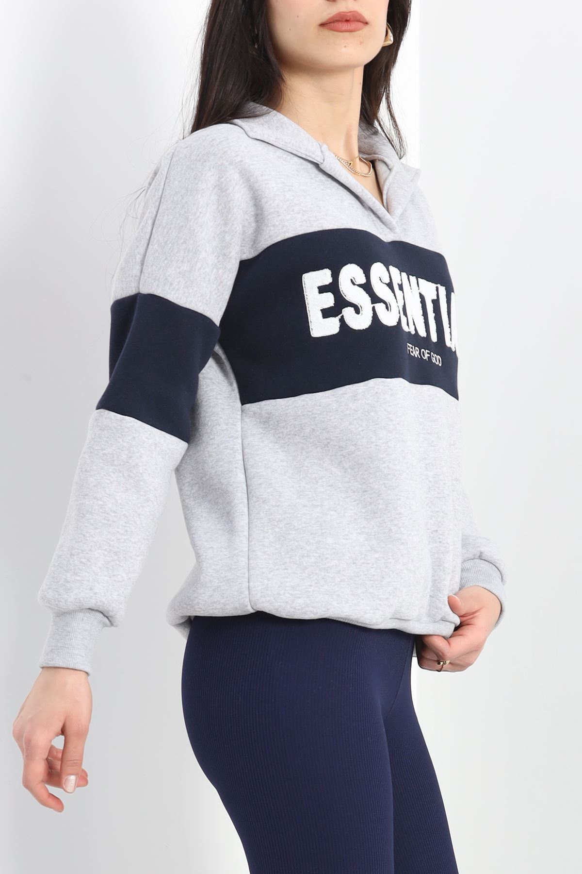 3 İplik Nakışlı Sweat Grilaci - 40027.1857.