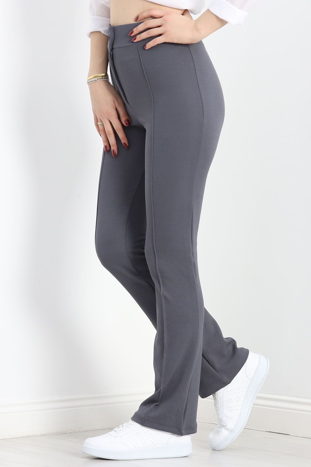 Çımalı Zra Krep Pantolon Boyalıgri - 30068.1884.