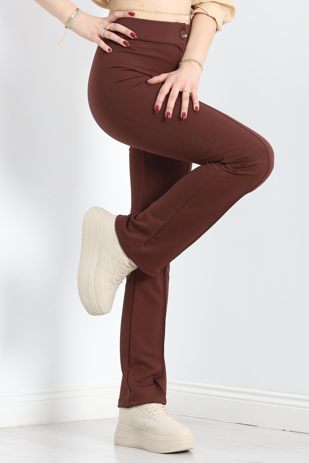 Çımalı Zra Krep Pantolon Kahve - 30068.1884.