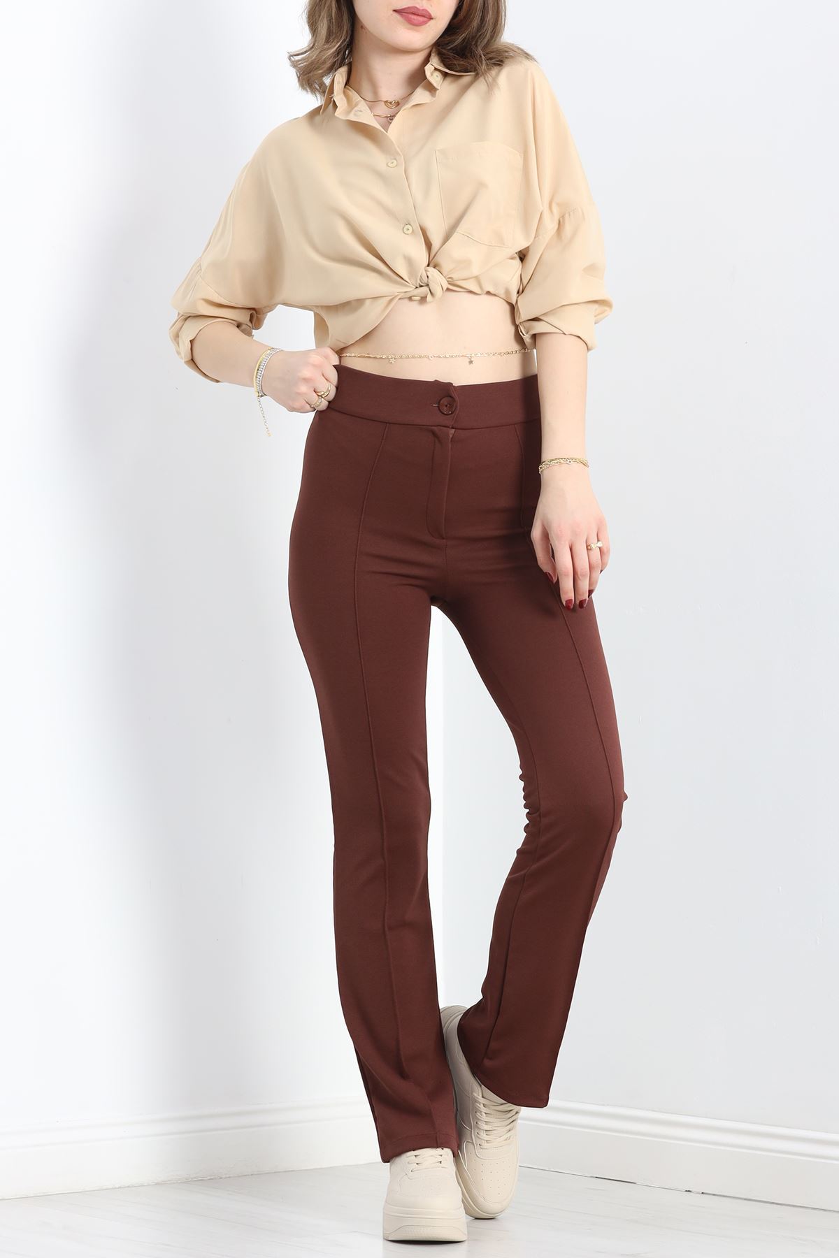 Çımalı Zra Krep Pantolon Kahve - 30068.1884.