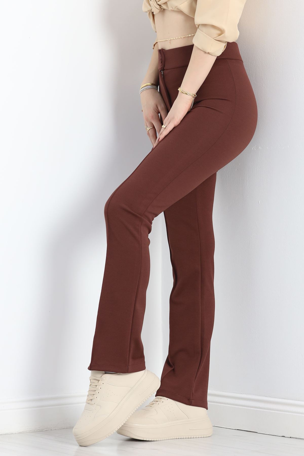 Çımalı Zra Krep Pantolon Kahve - 30068.1884.