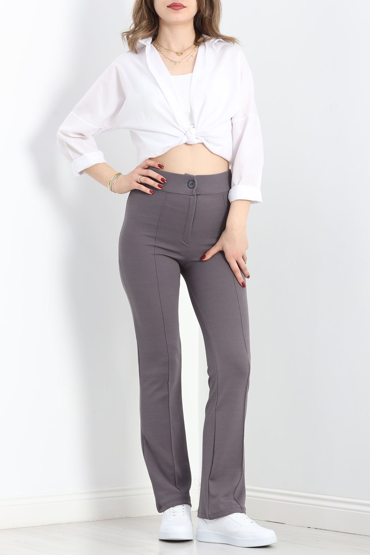 Çımalı Zra Krep Pantolon Füme - 30068.1884.
