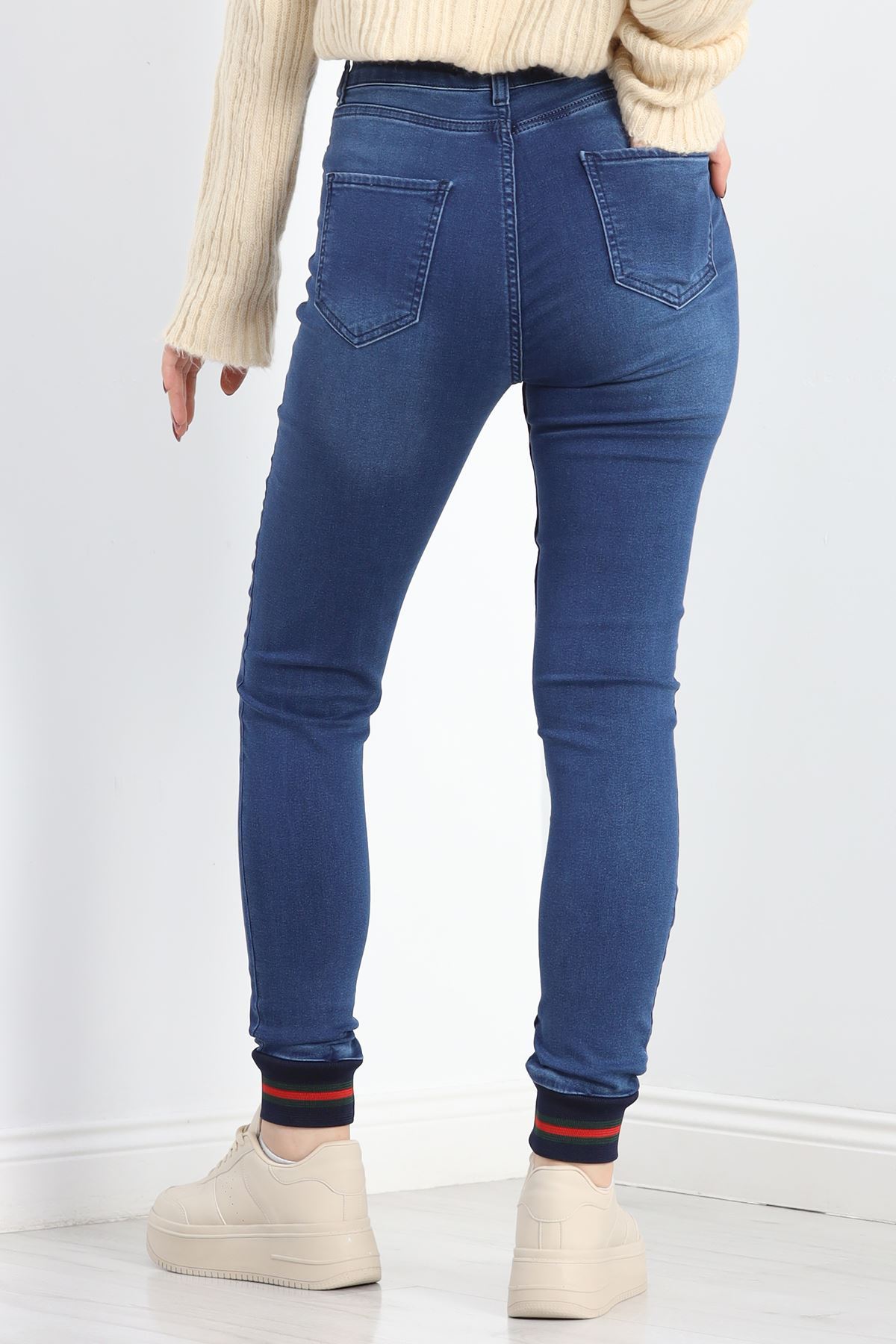 Paça Lastikli Kot Pantolon Mavi - 19569.1831.