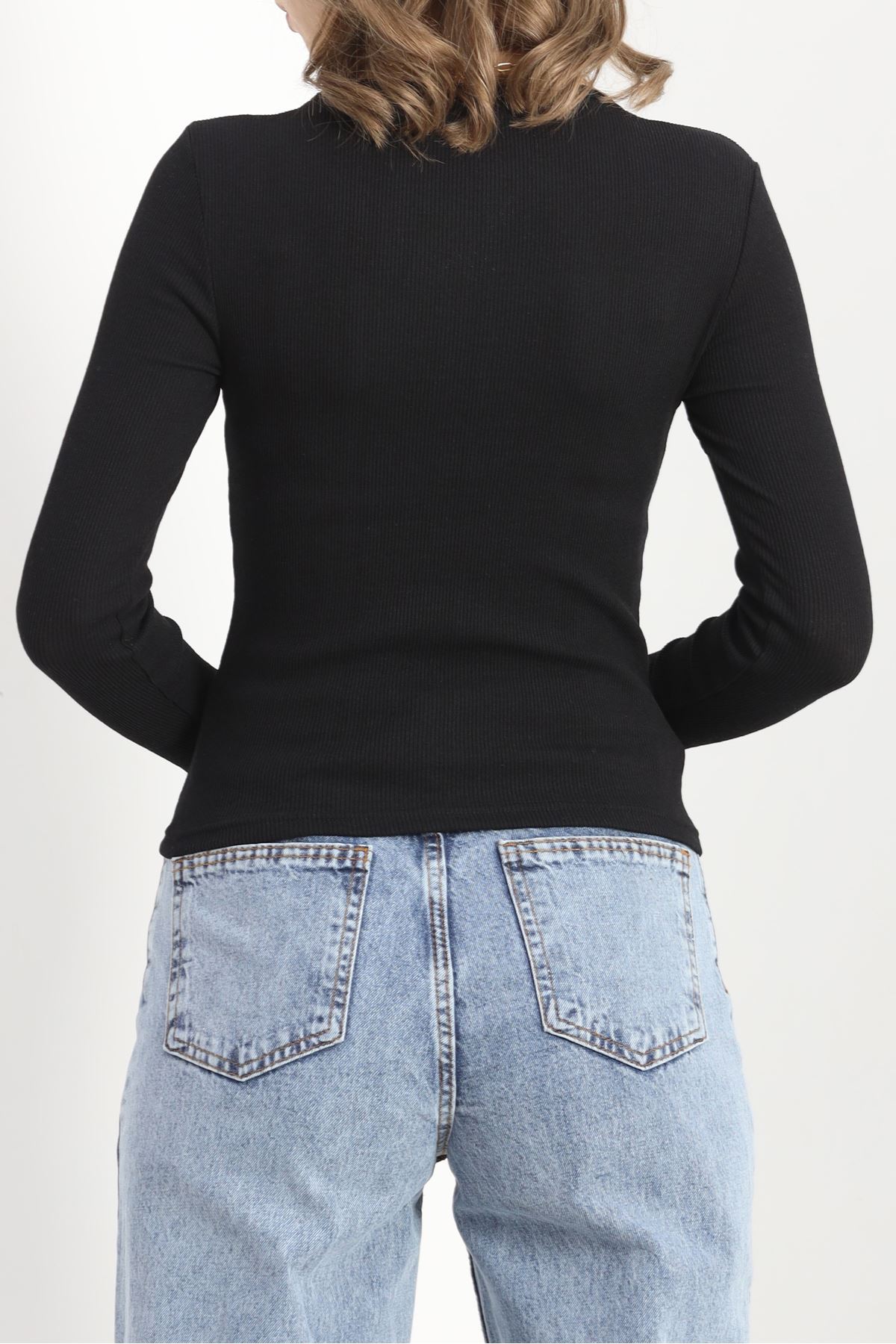 Kare Yaka Dantelli Body Siyah - 40096.599.