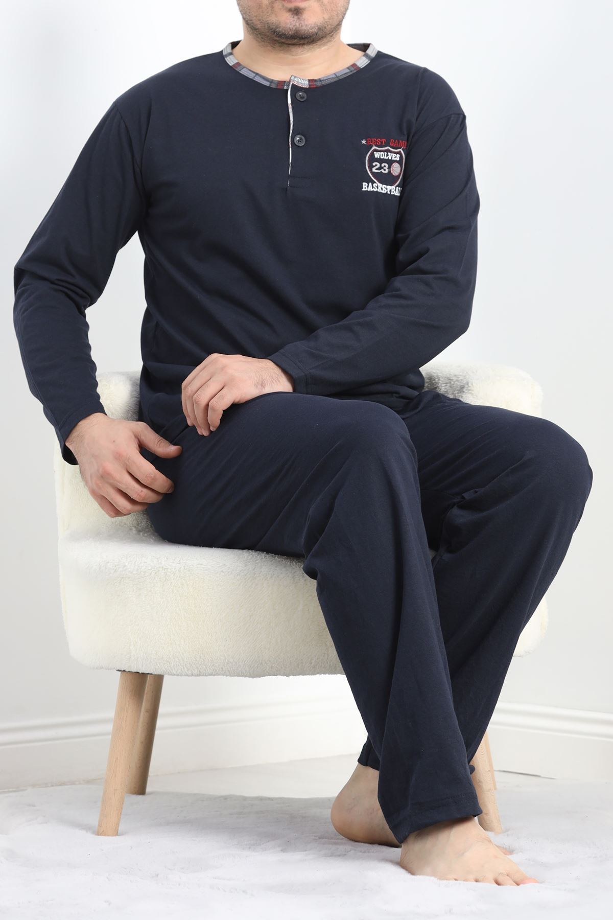 Sportif Erkek Pijama Takımı Siyah - 40067.1838.