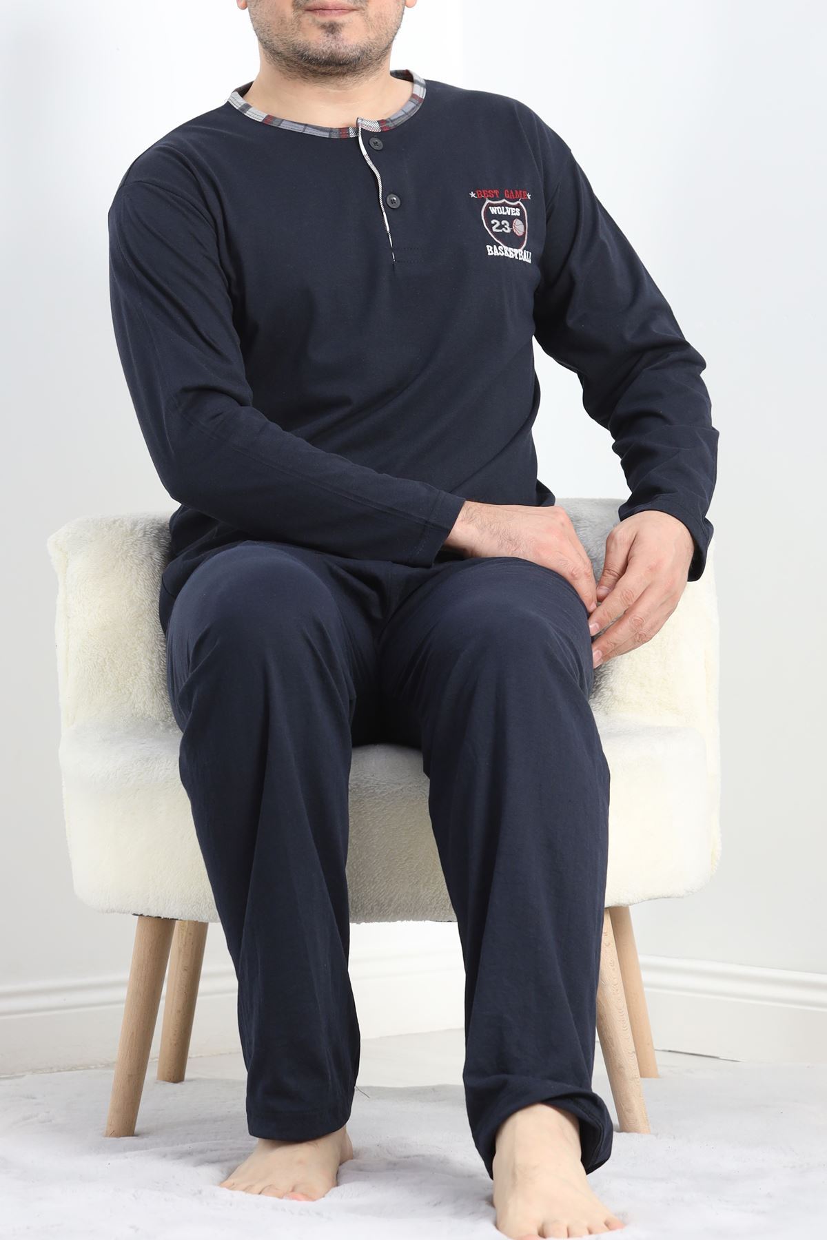 Sportif Erkek Pijama Takımı Siyah - 40067.1838.