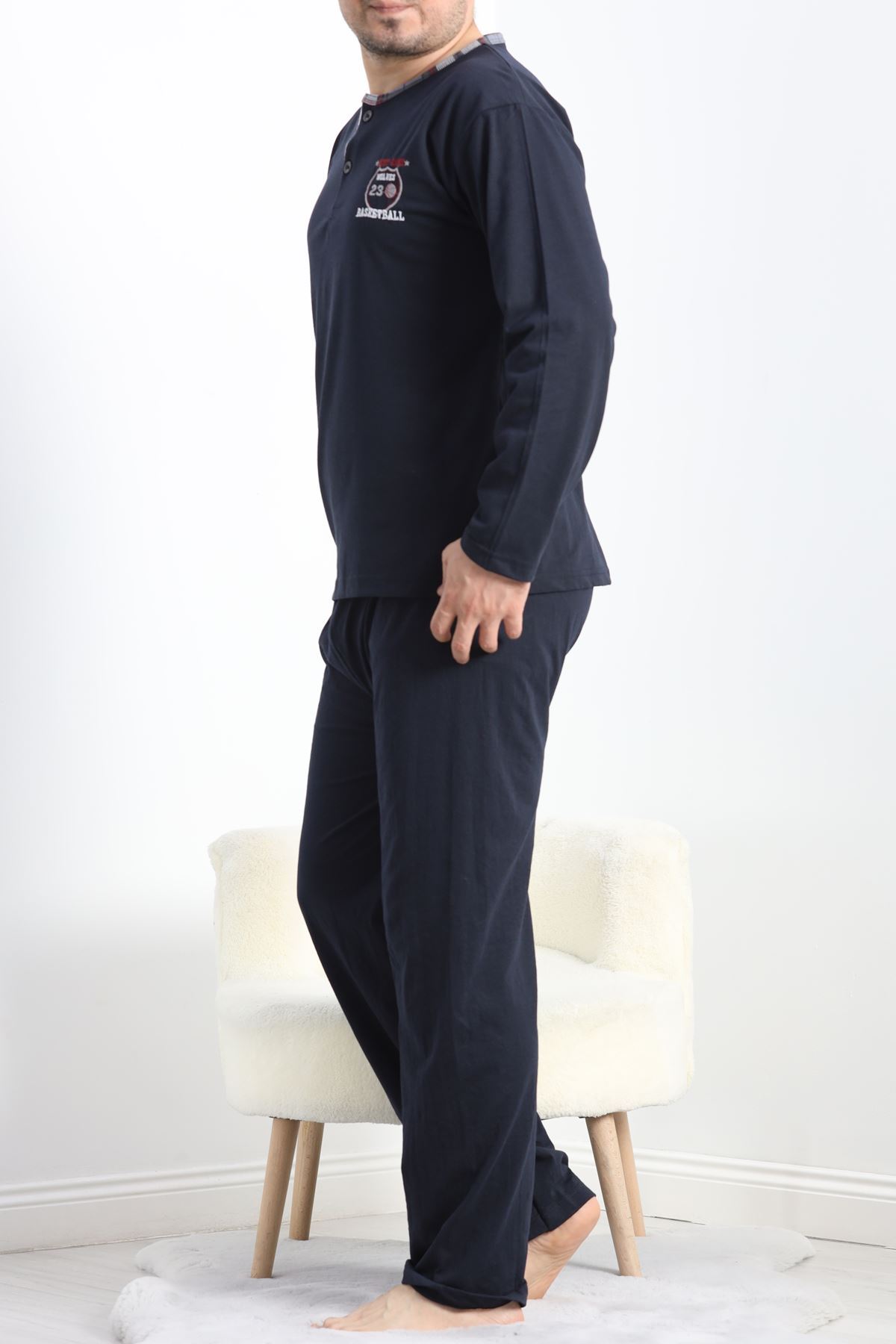 Sportif Erkek Pijama Takımı Siyah - 40067.1838.