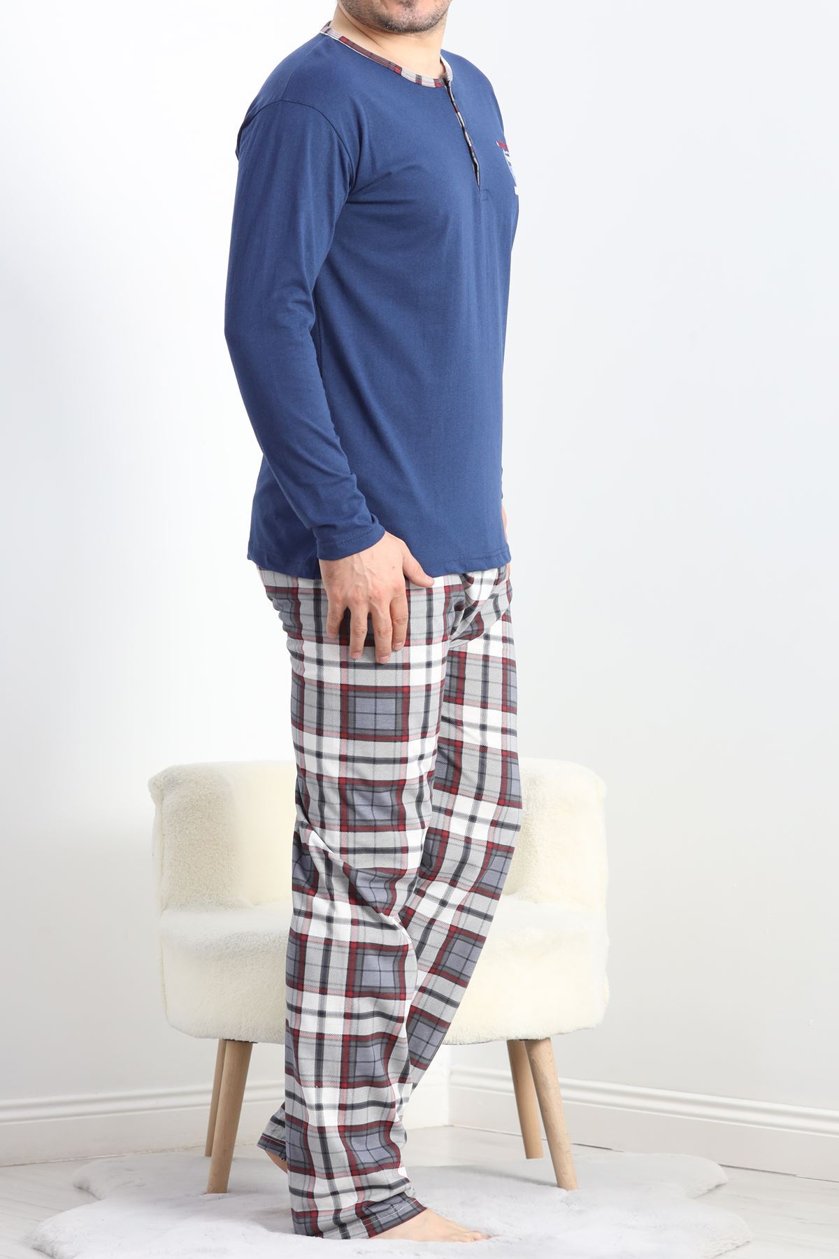 Sportif Erkek Pijama Takımı Lacivert - 40067.1838.