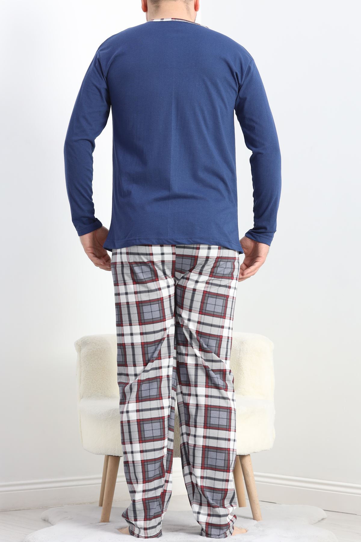 Sportif Erkek Pijama Takımı Lacivert - 40067.1838.