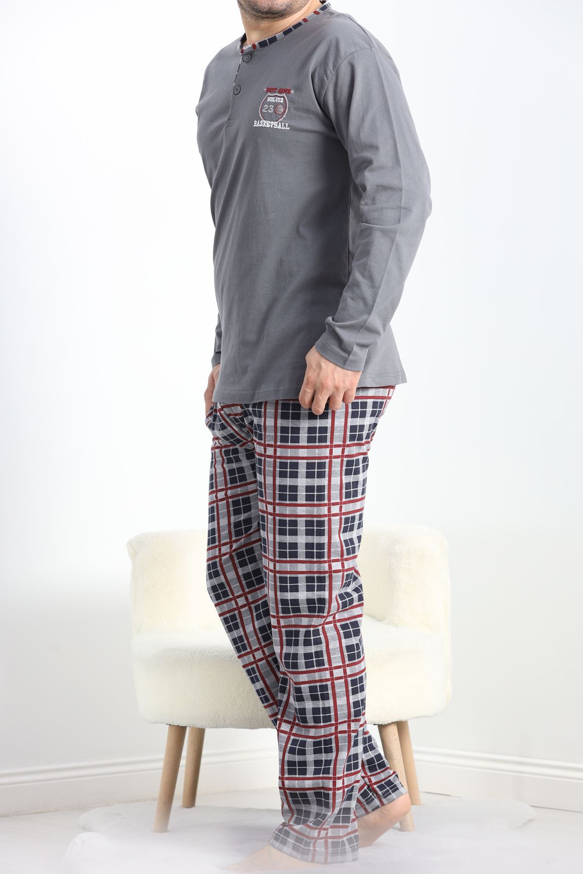Sportif Erkek Pijama Takımı Boyalıanti - 40067.1838.